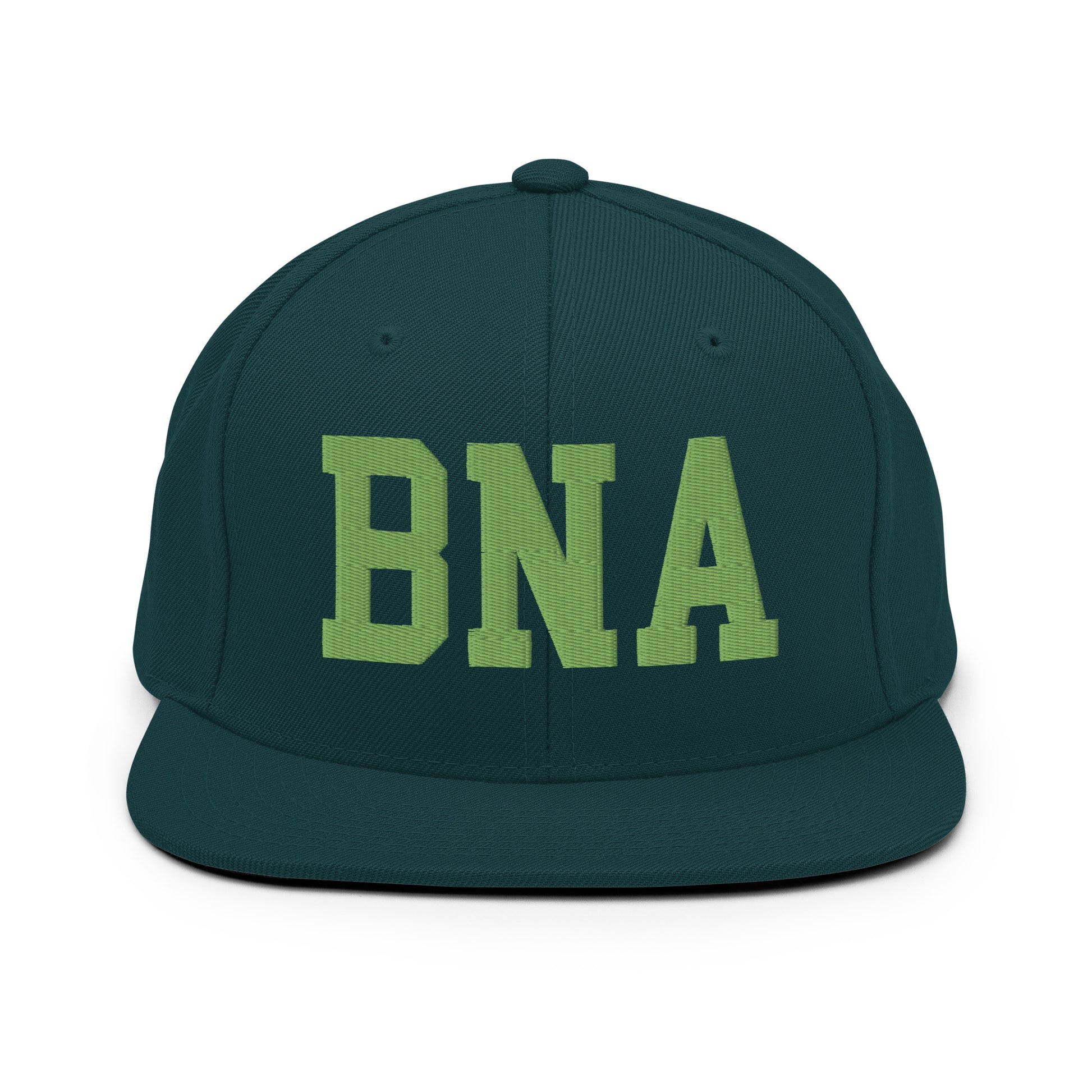 College-Style Classic Snapback Hat • Kiwi Green • BNA Nashville • YHM Designs - Image 07