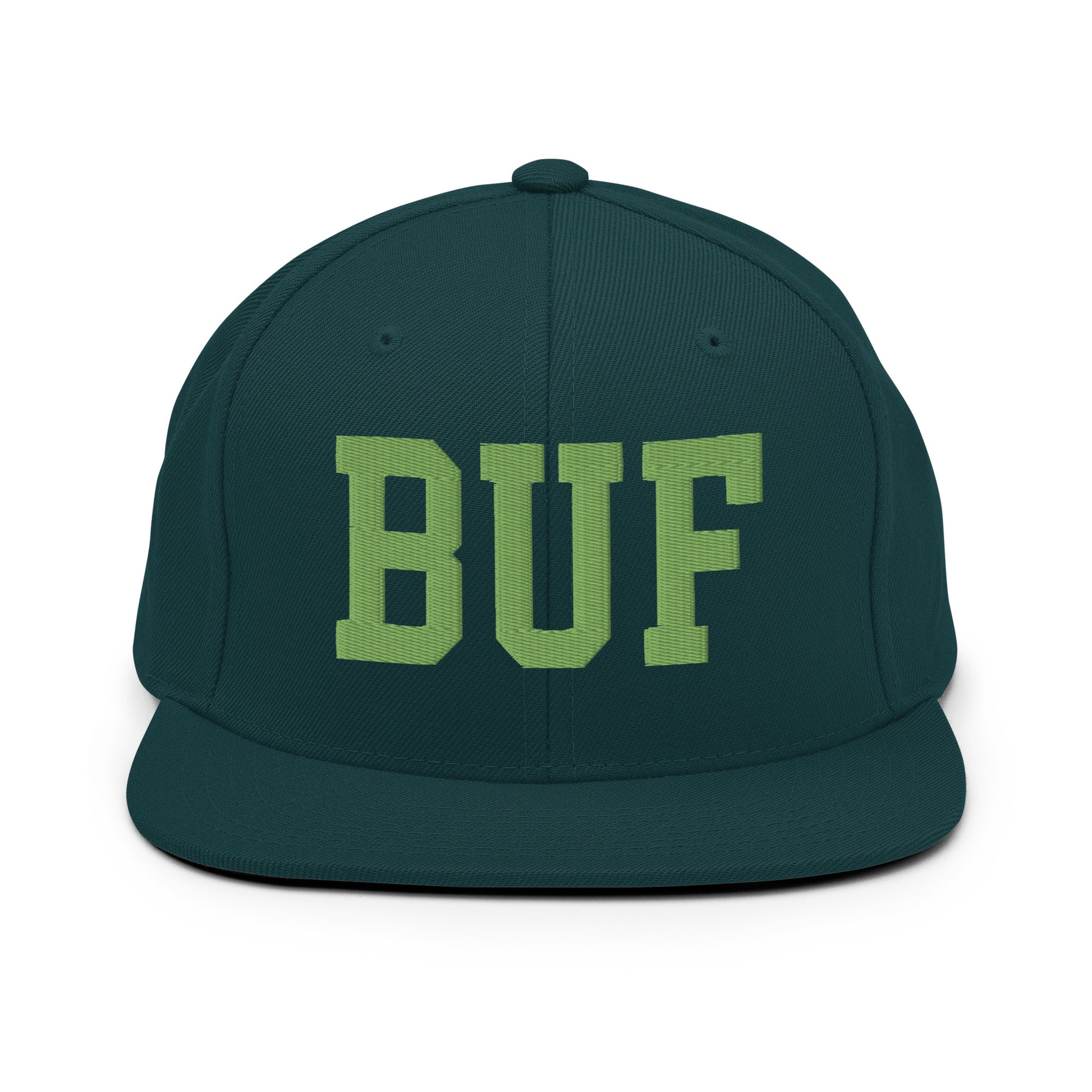 College-Style Classic Snapback Hat • Kiwi Green • BUF Buffalo • YHM Designs - Image 07