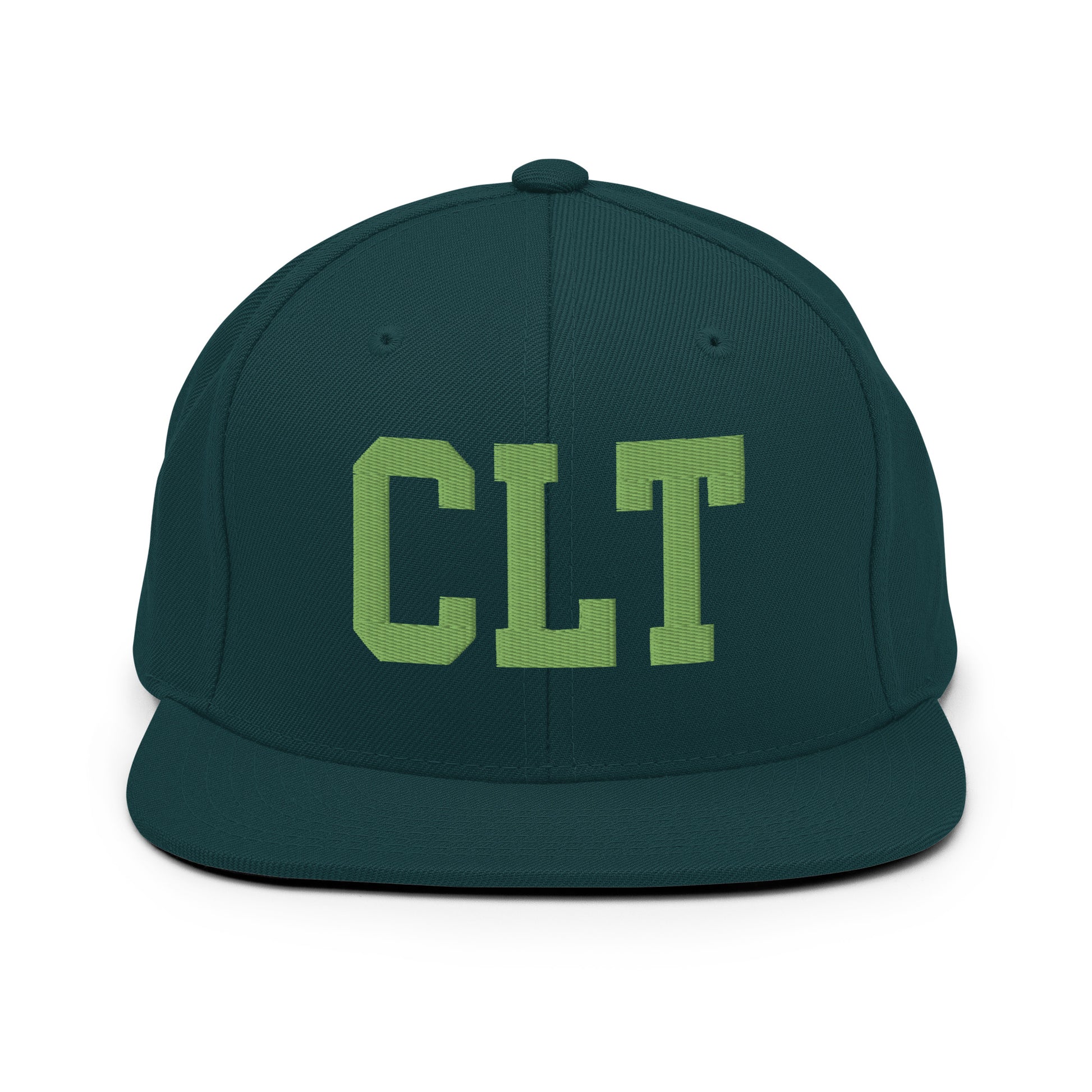 College-Style Classic Snapback Hat • Kiwi Green • CLT Charlotte • YHM Designs - Image 07