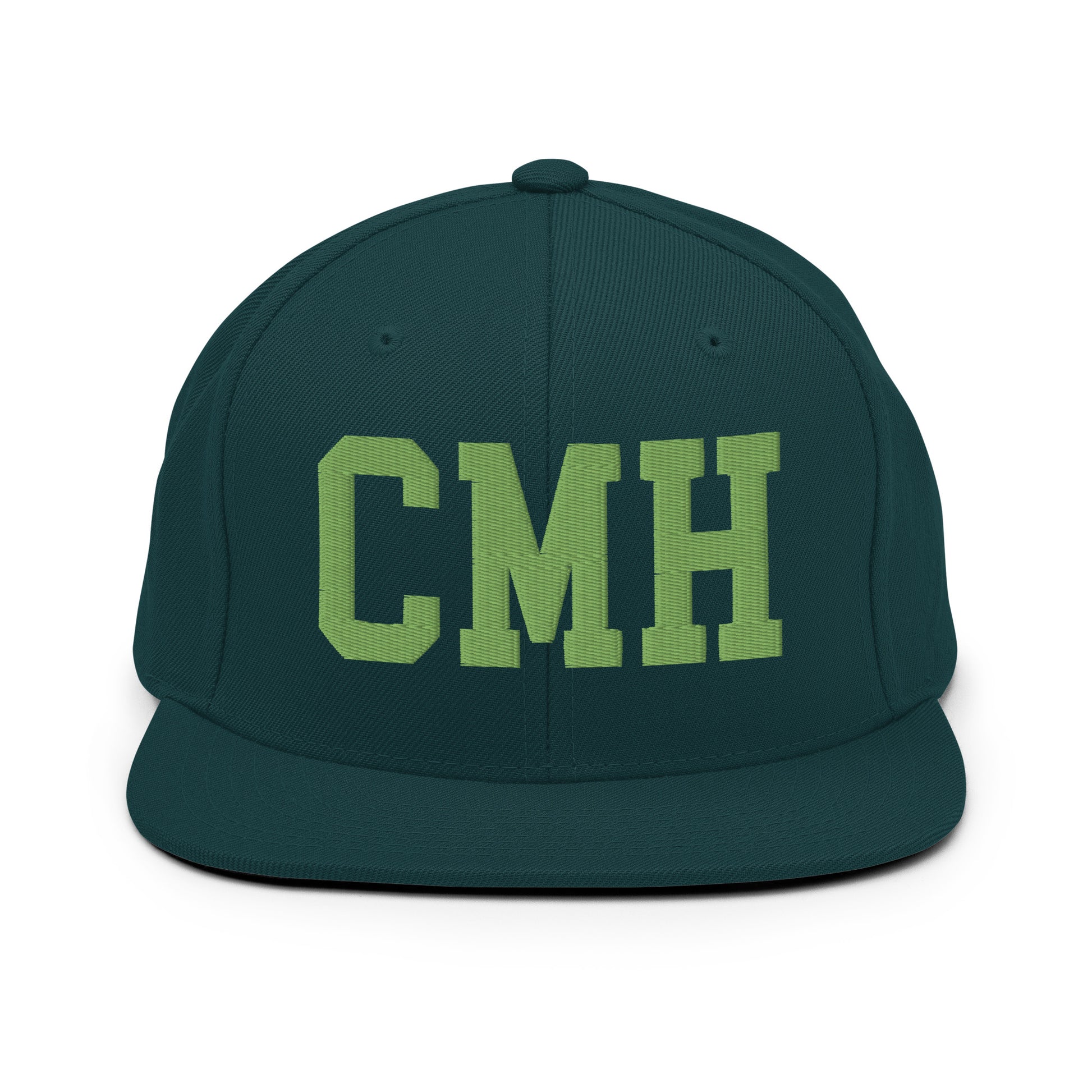 College-Style Classic Snapback Hat • Kiwi Green • CMH Columbus • YHM Designs - Image 07