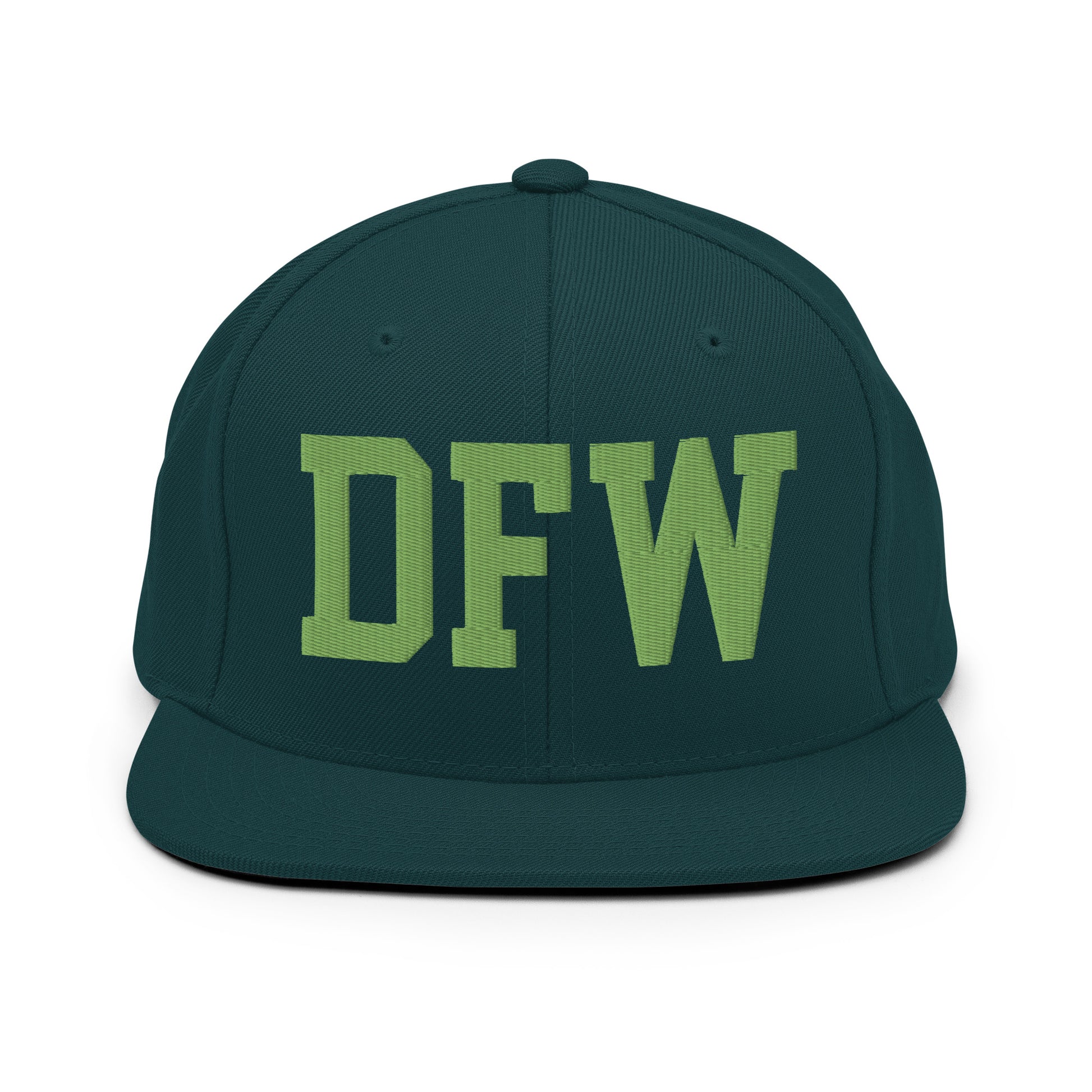 College-Style Classic Snapback Hat • Kiwi Green • DFW Dallas • YHM Designs - Image 07