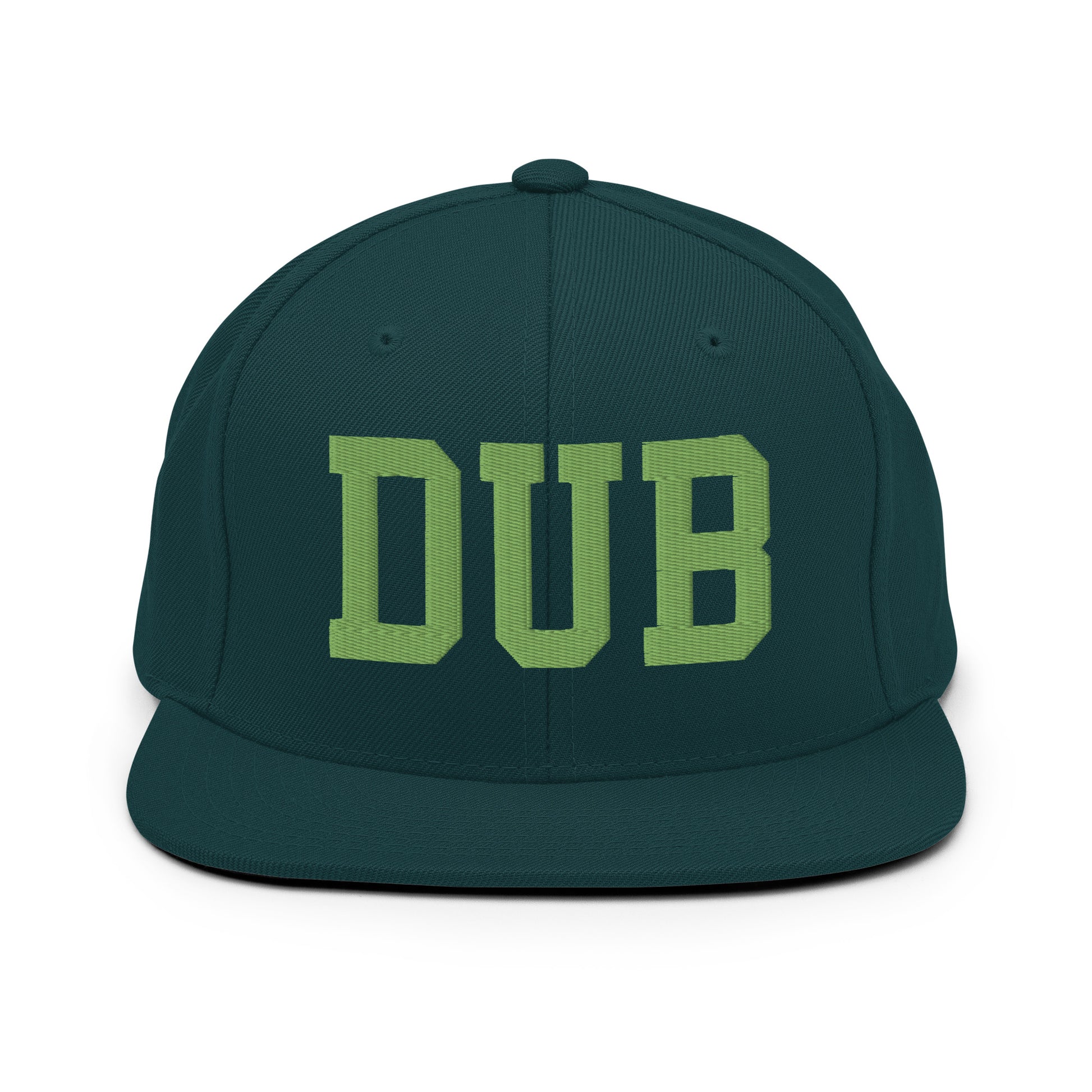 College-Style Classic Snapback Hat • Kiwi Green • DUB Dublin • YHM Designs - Image 07