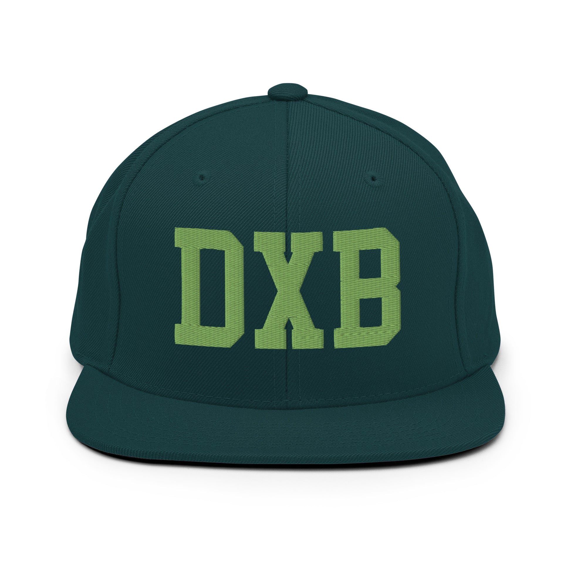 College-Style Classic Snapback Hat • Kiwi Green • DXB Dubai • YHM Designs - Image 07