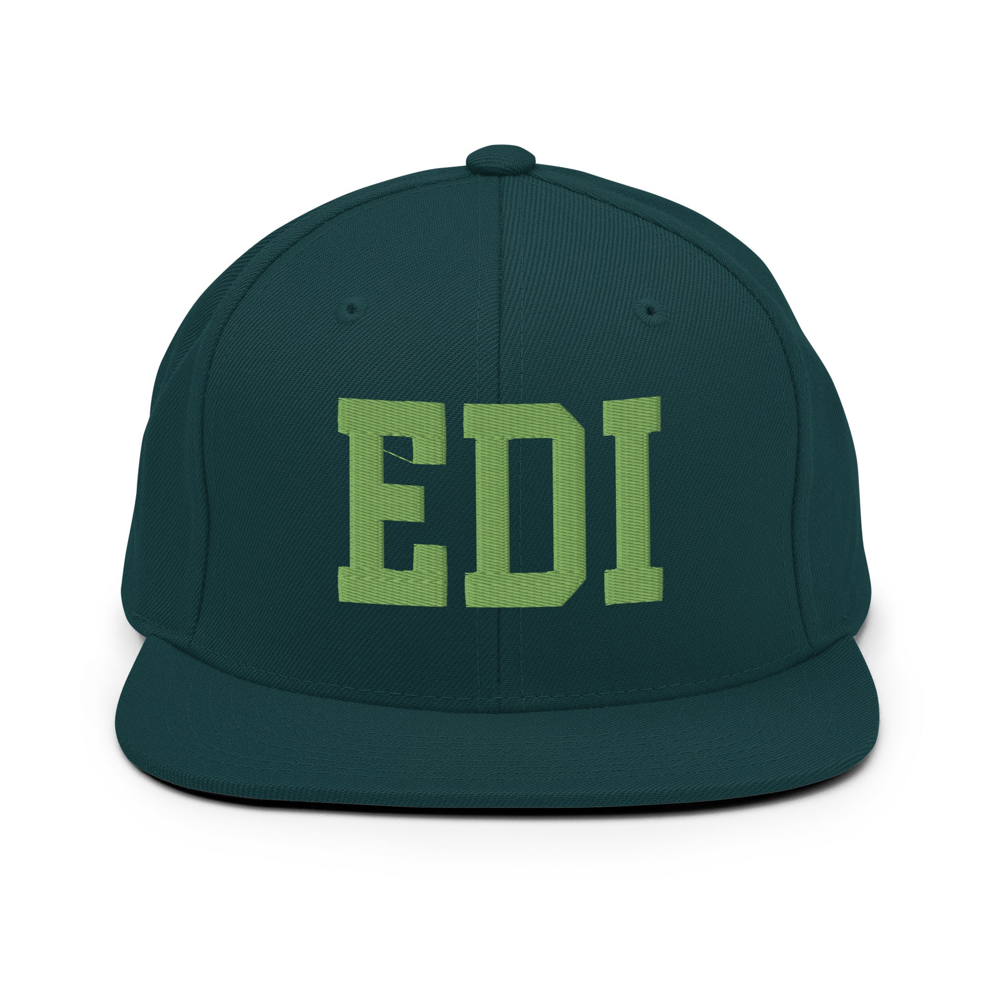 College-Style Classic Snapback Hat • Kiwi Green • EDI Edinburgh • YHM Designs - Image 07