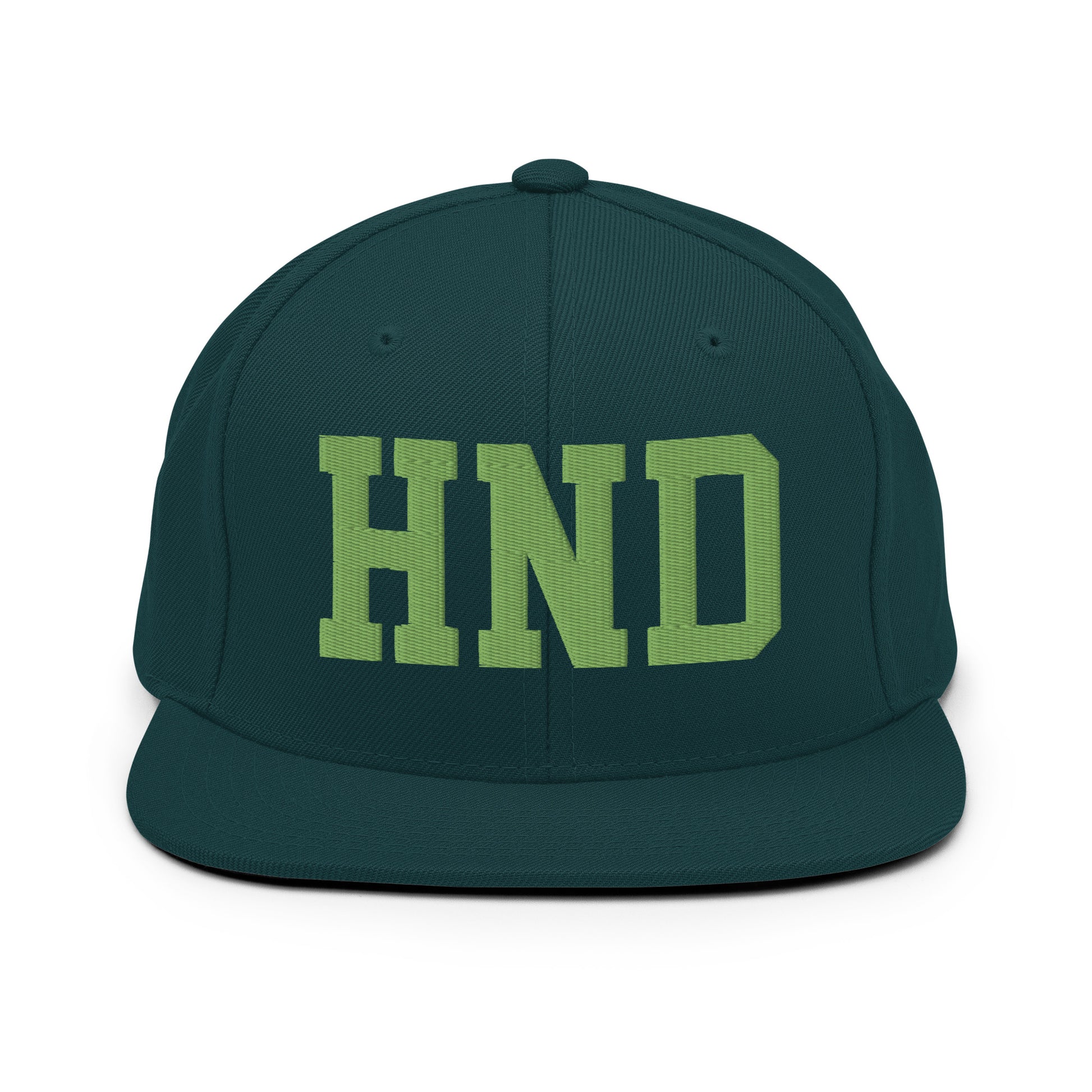College-Style Classic Snapback Hat • Kiwi Green • HND Tokyo • YHM Designs - Image 07