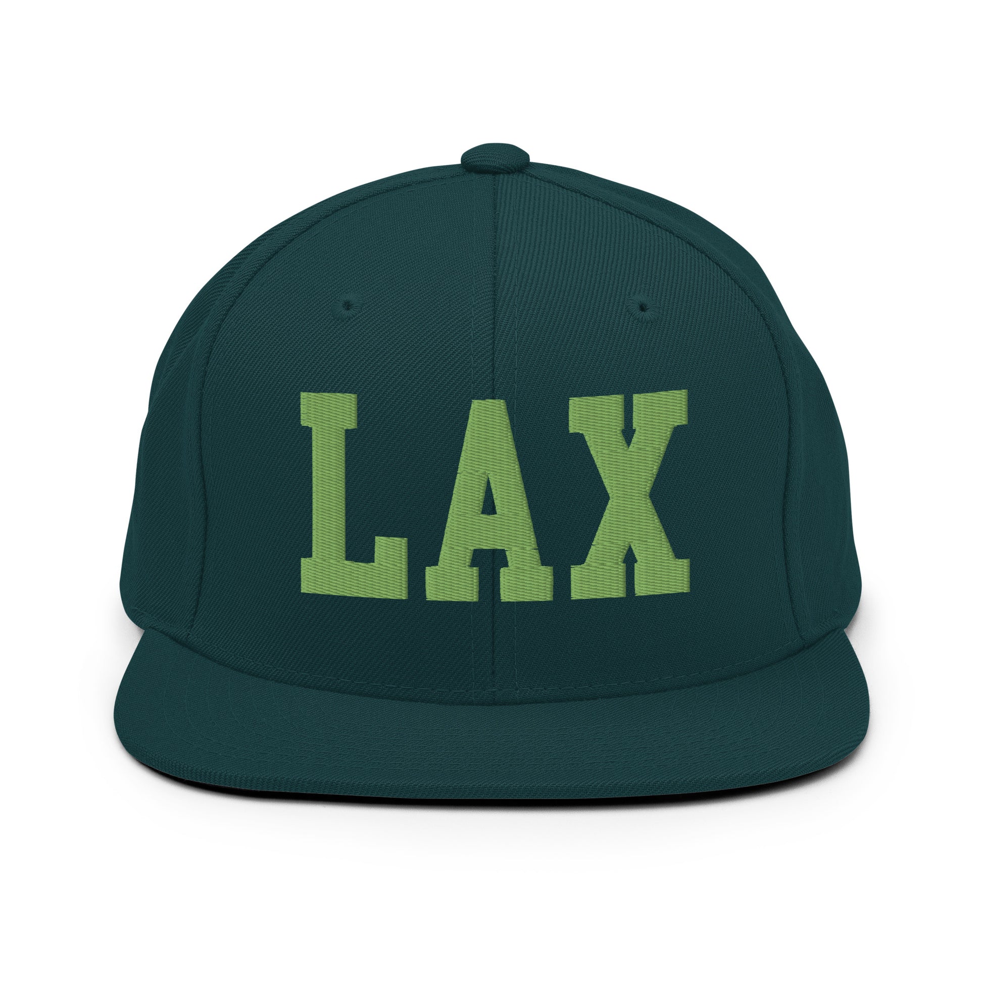 College-Style Classic Snapback Hat • Kiwi Green • LAX Los Angeles • YHM Designs - Image 07
