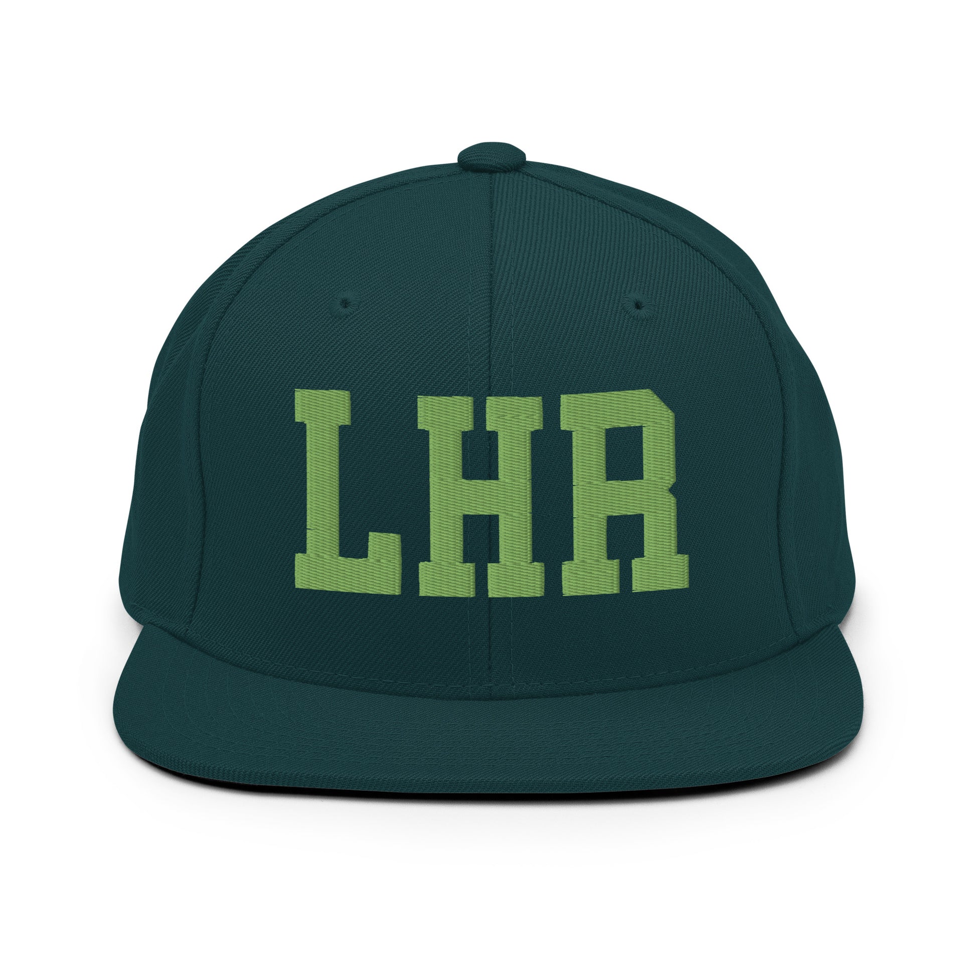 College-Style Classic Snapback Hat • Kiwi Green • LHR London • YHM Designs - Image 07