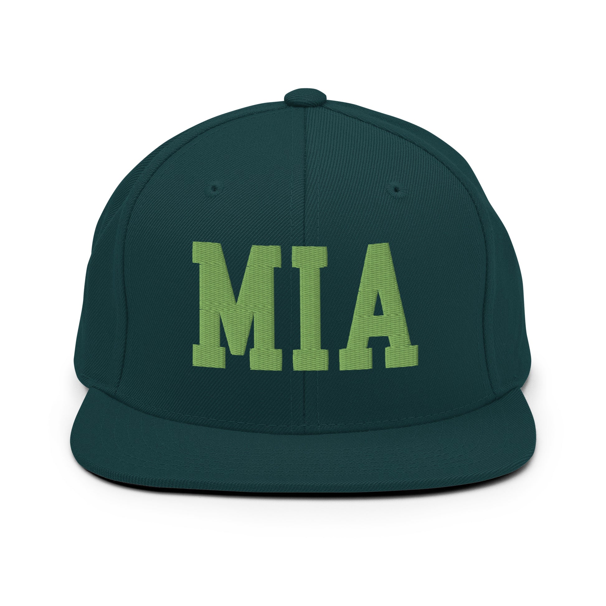 College-Style Classic Snapback Hat • Kiwi Green • MIA Miami • YHM Designs - Image 07