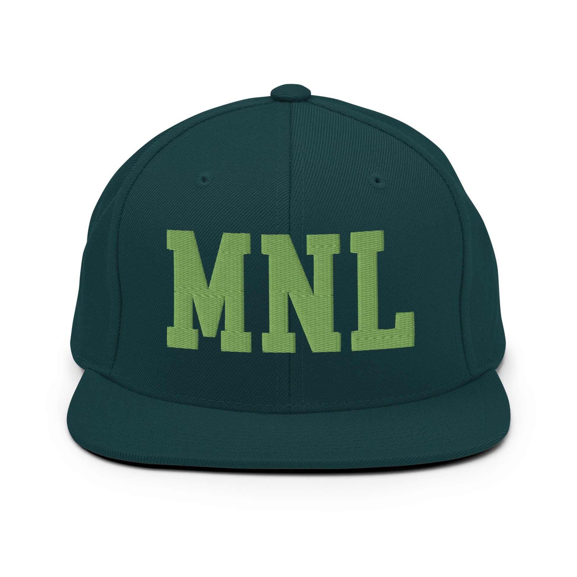 College-Style Classic Snapback Hat • Kiwi Green • MNL Manila • YHM Designs - Image 07