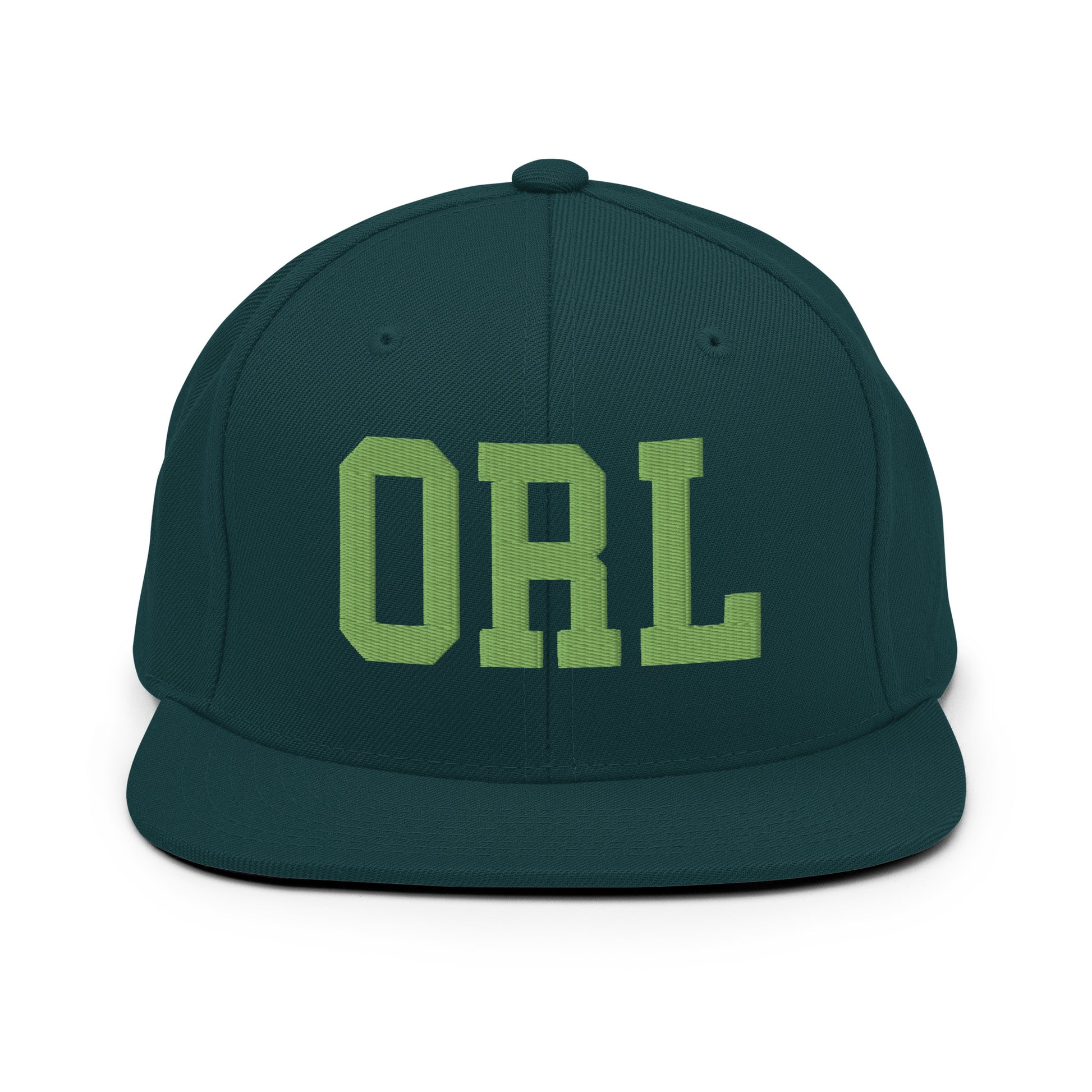 College-Style Classic Snapback Hat • Kiwi Green • ORL Orlando • YHM Designs - Image 07