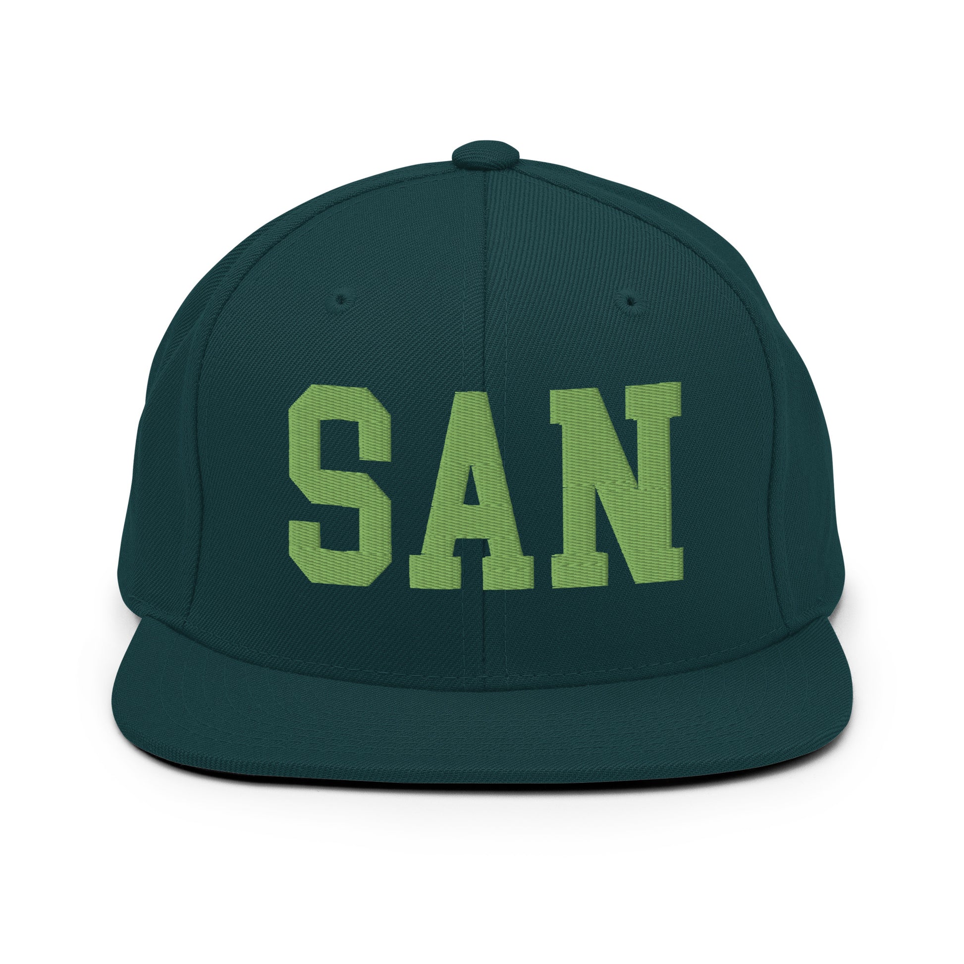 College-Style Classic Snapback Hat • Kiwi Green • SAN San Diego • YHM Designs - Image 07
