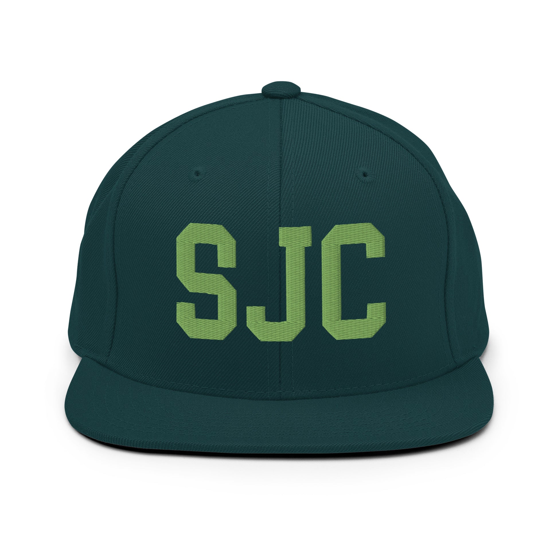 College-Style Classic Snapback Hat • Kiwi Green • SJC San Jose • YHM Designs - Image 07