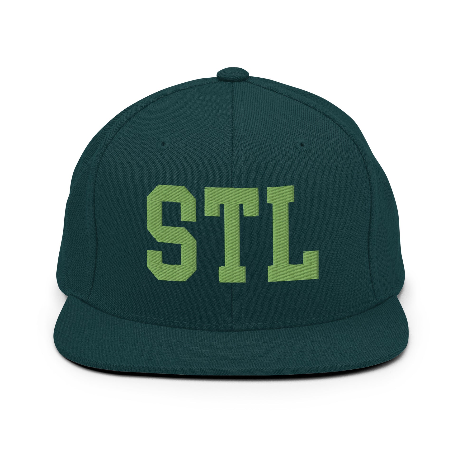 College-Style Classic Snapback Hat • Kiwi Green • STL St. Louis • YHM Designs - Image 07
