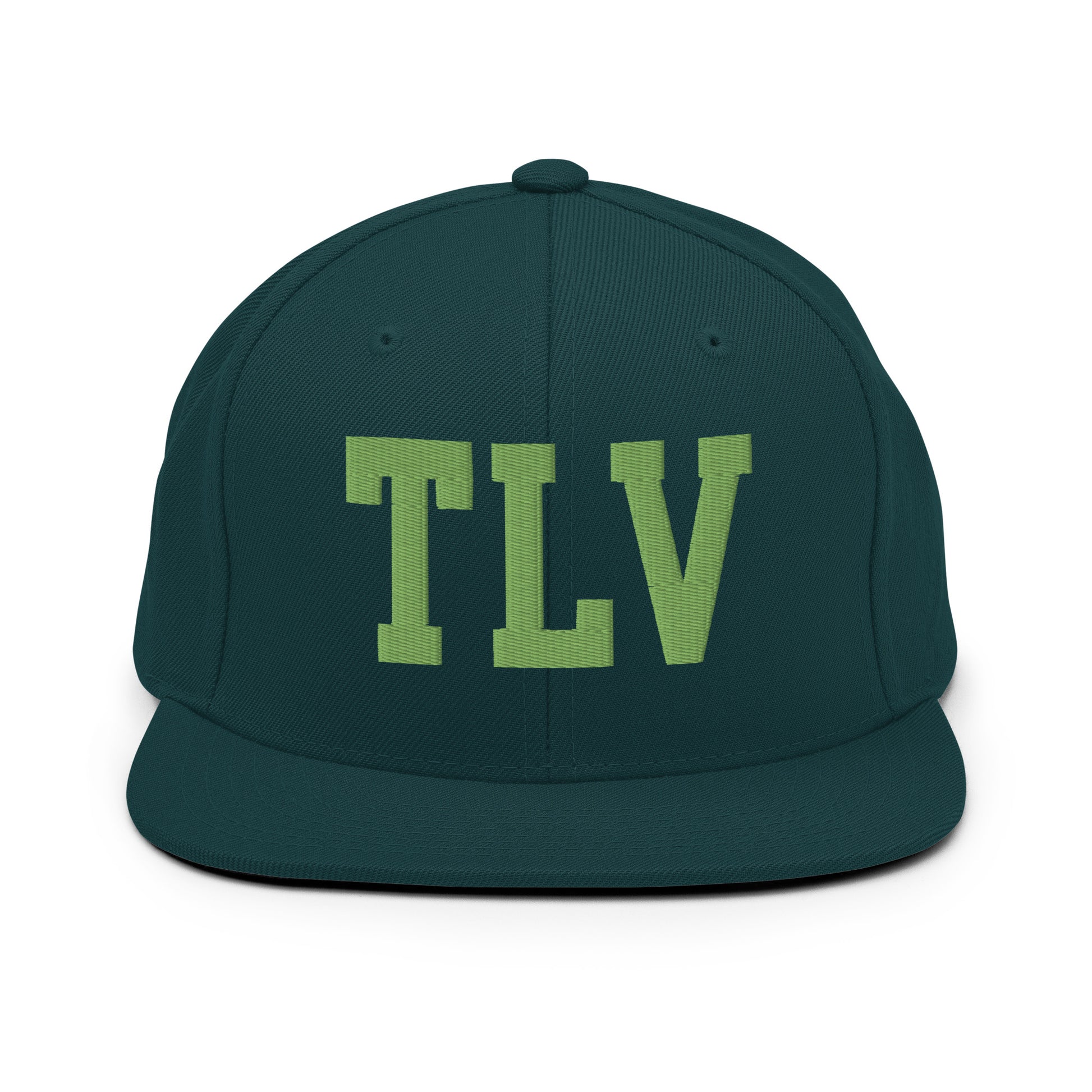 College-Style Classic Snapback Hat • Kiwi Green • TLV Tel Aviv • YHM Designs - Image 07