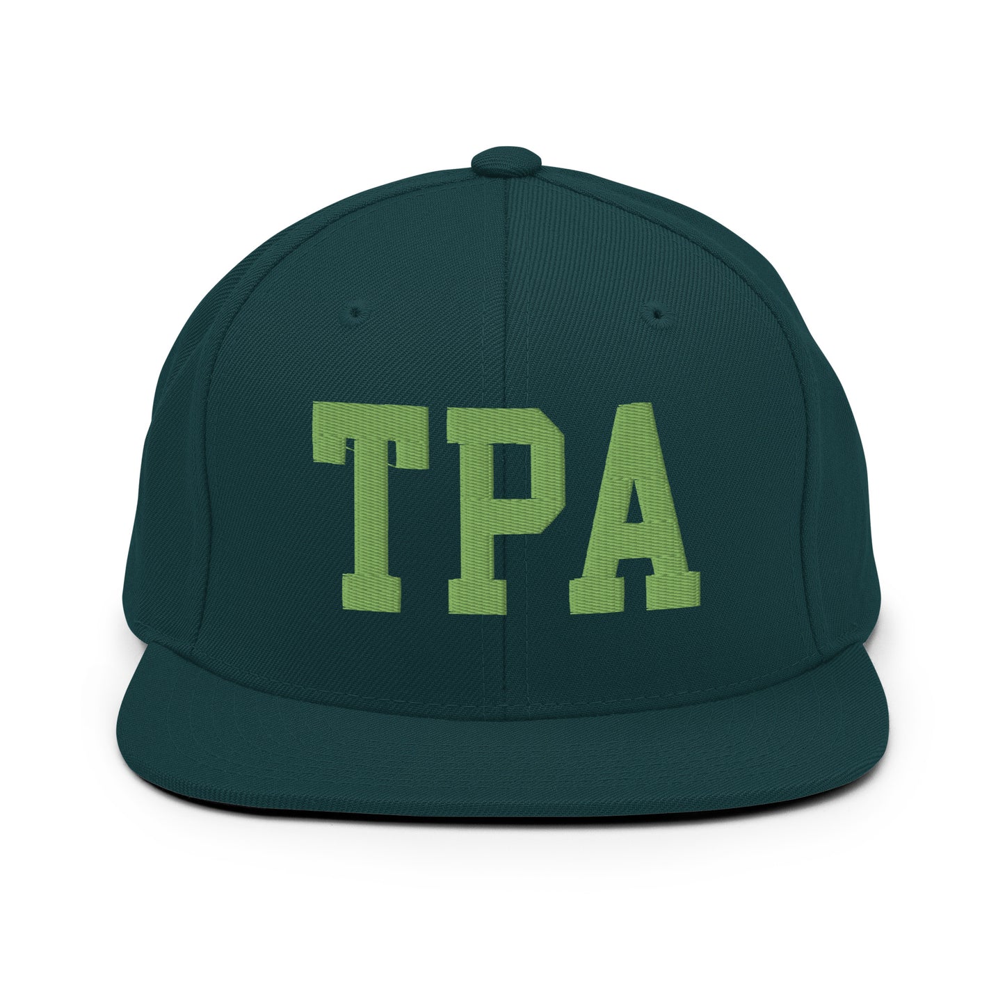 College-Style Classic Snapback Hat • Kiwi Green • TPA Tampa • YHM Designs - Image 07