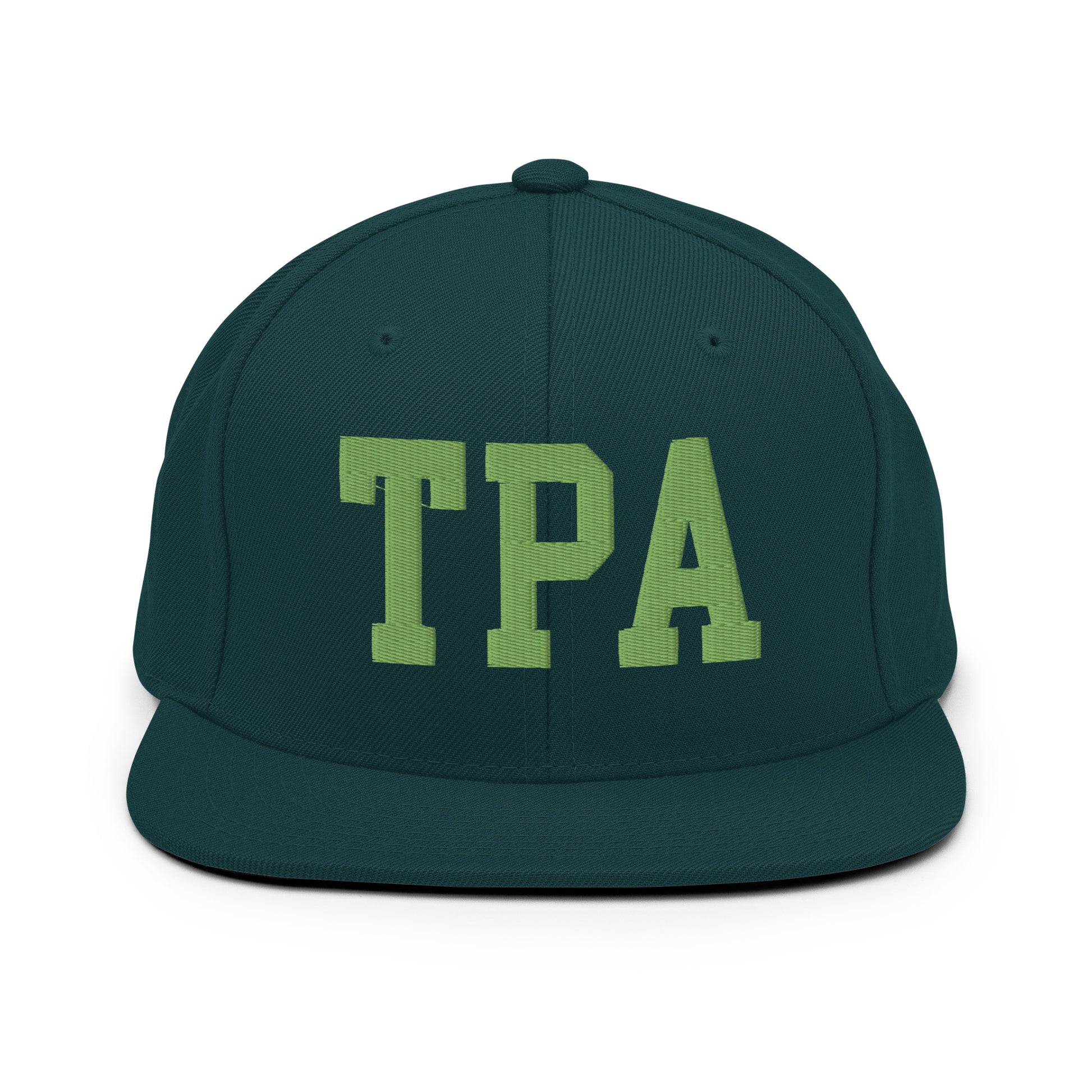 College-Style Classic Snapback Hat • Kiwi Green • TPA Tampa • YHM Designs - Image 07