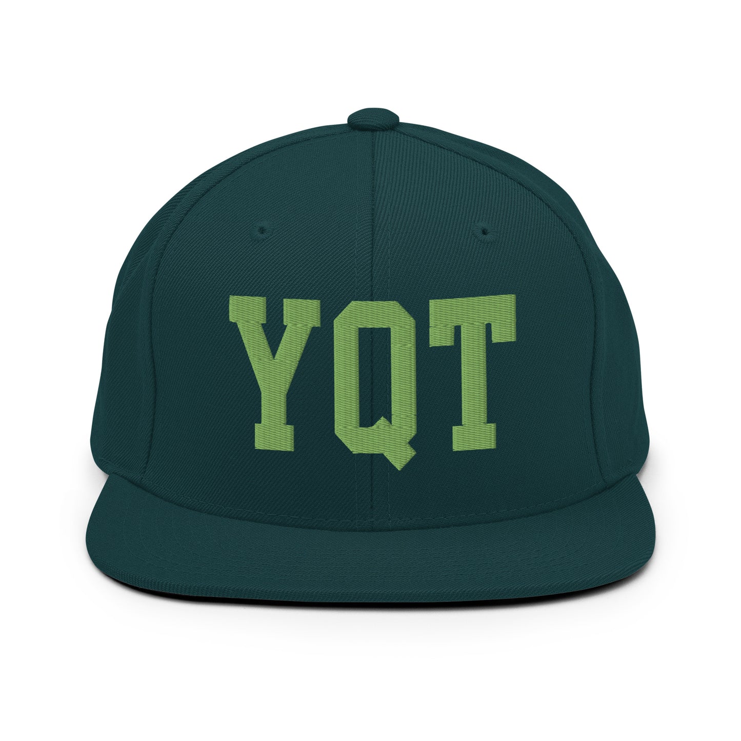 College-Style Classic Snapback Hat • Kiwi Green • YQT Thunder Bay • YHM Designs - Image 07