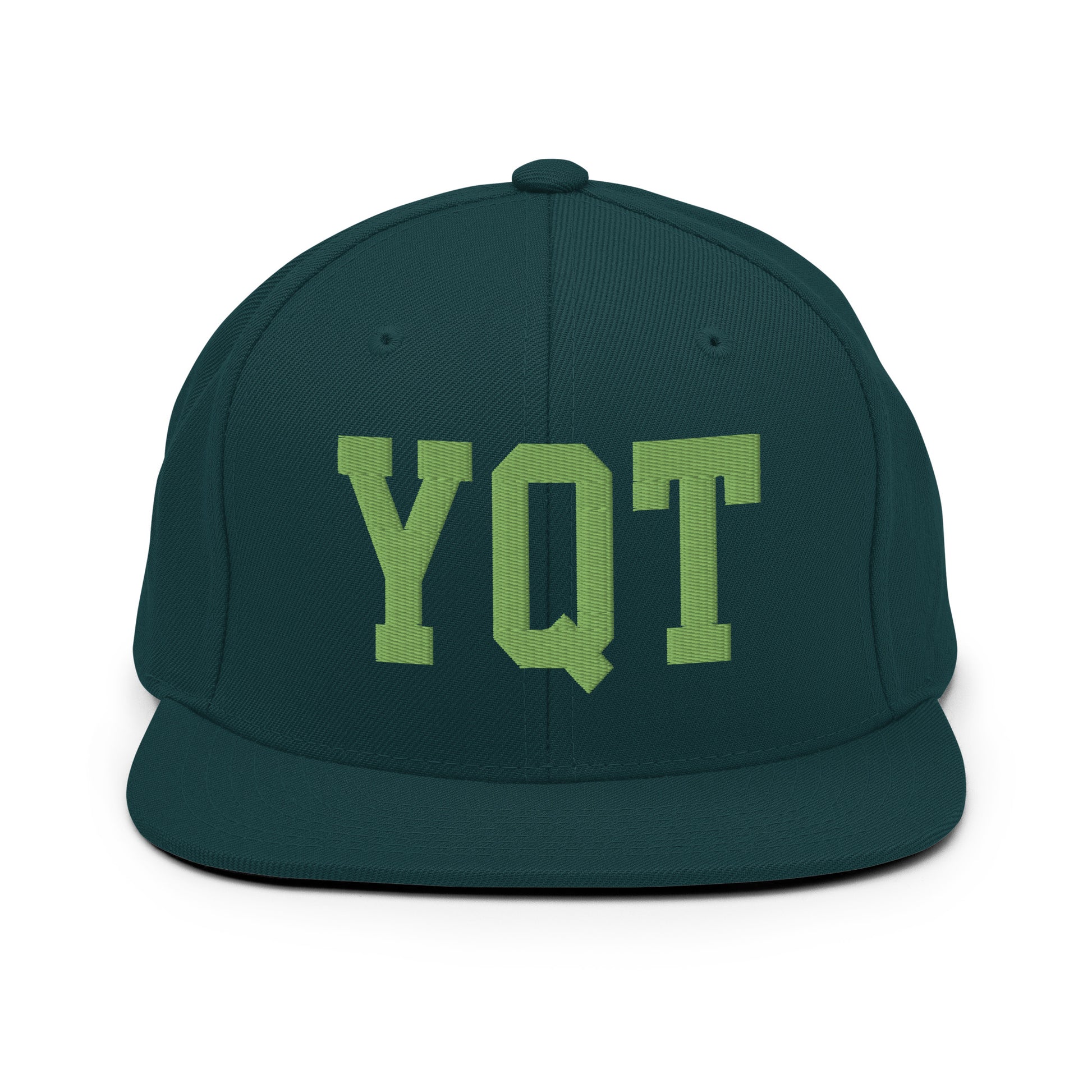 College-Style Classic Snapback Hat • Kiwi Green • YQT Thunder Bay • YHM Designs - Image 07
