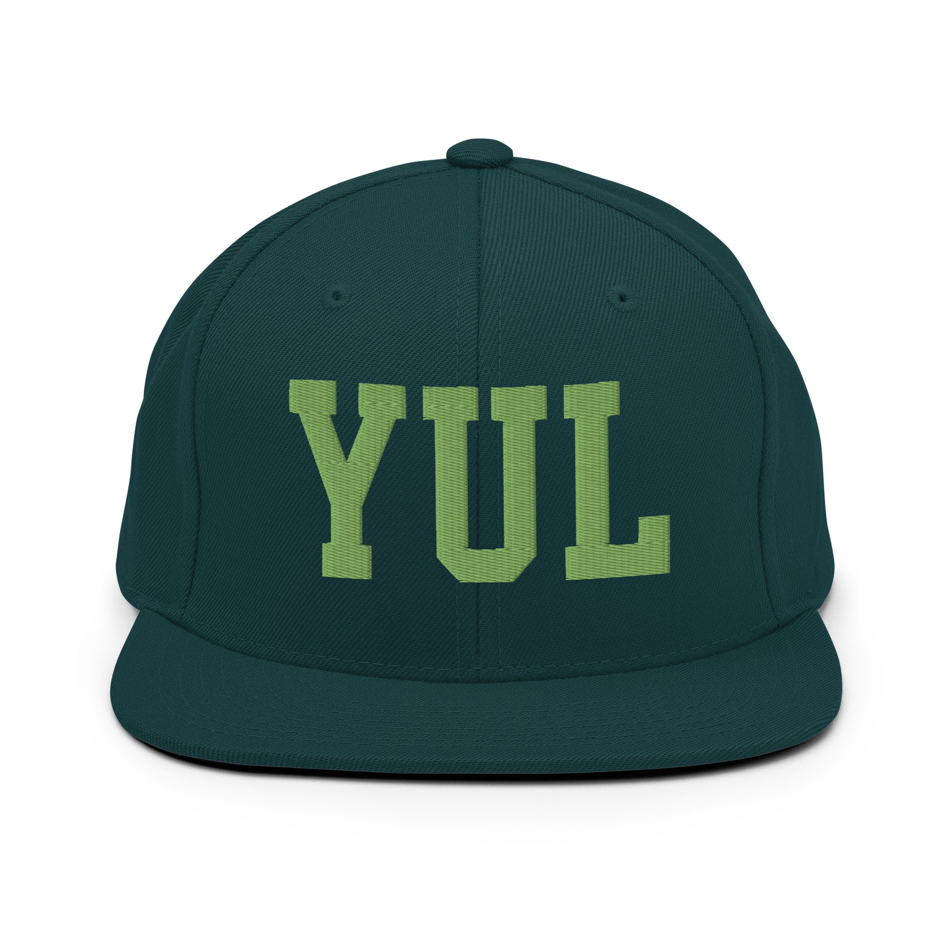 College-Style Classic Snapback Hat • Kiwi Green • YUL Montreal • YHM Designs - Image 07