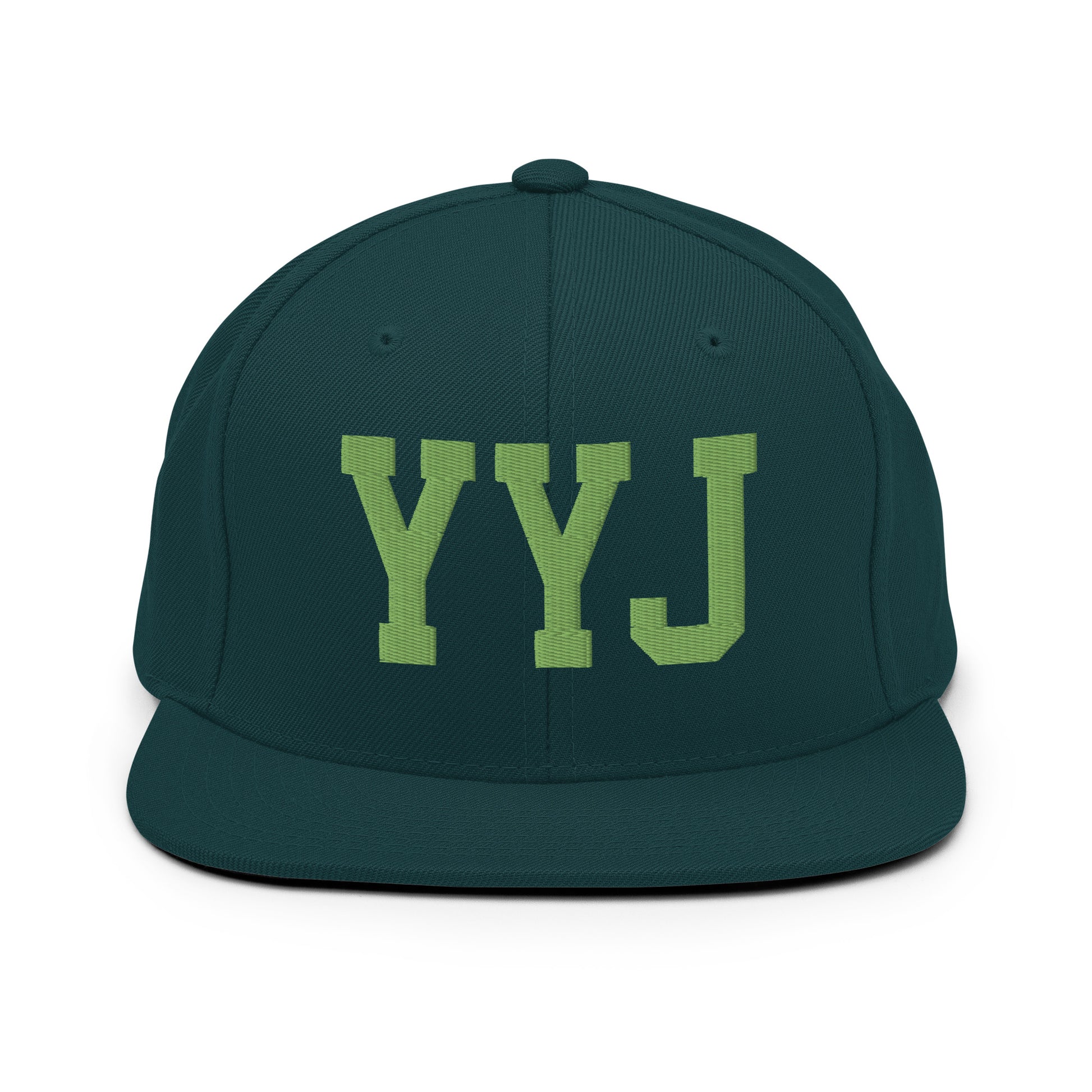 College-Style Classic Snapback Hat • Kiwi Green • YYJ Victoria • YHM Designs - Image 07