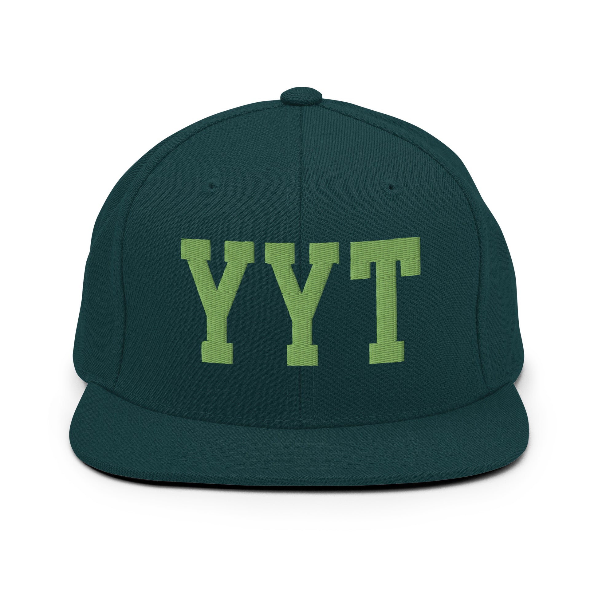College-Style Classic Snapback Hat • Kiwi Green • YYT St. John's • YHM Designs - Image 07