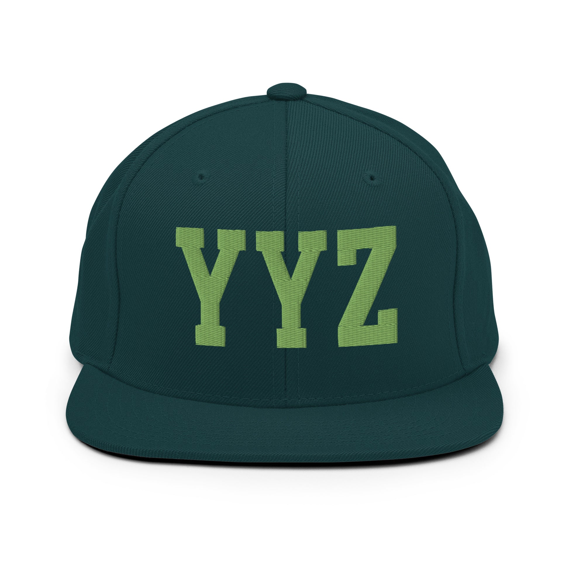 College-Style Classic Snapback Hat • Kiwi Green • YYZ Toronto • YHM Designs - Image 07