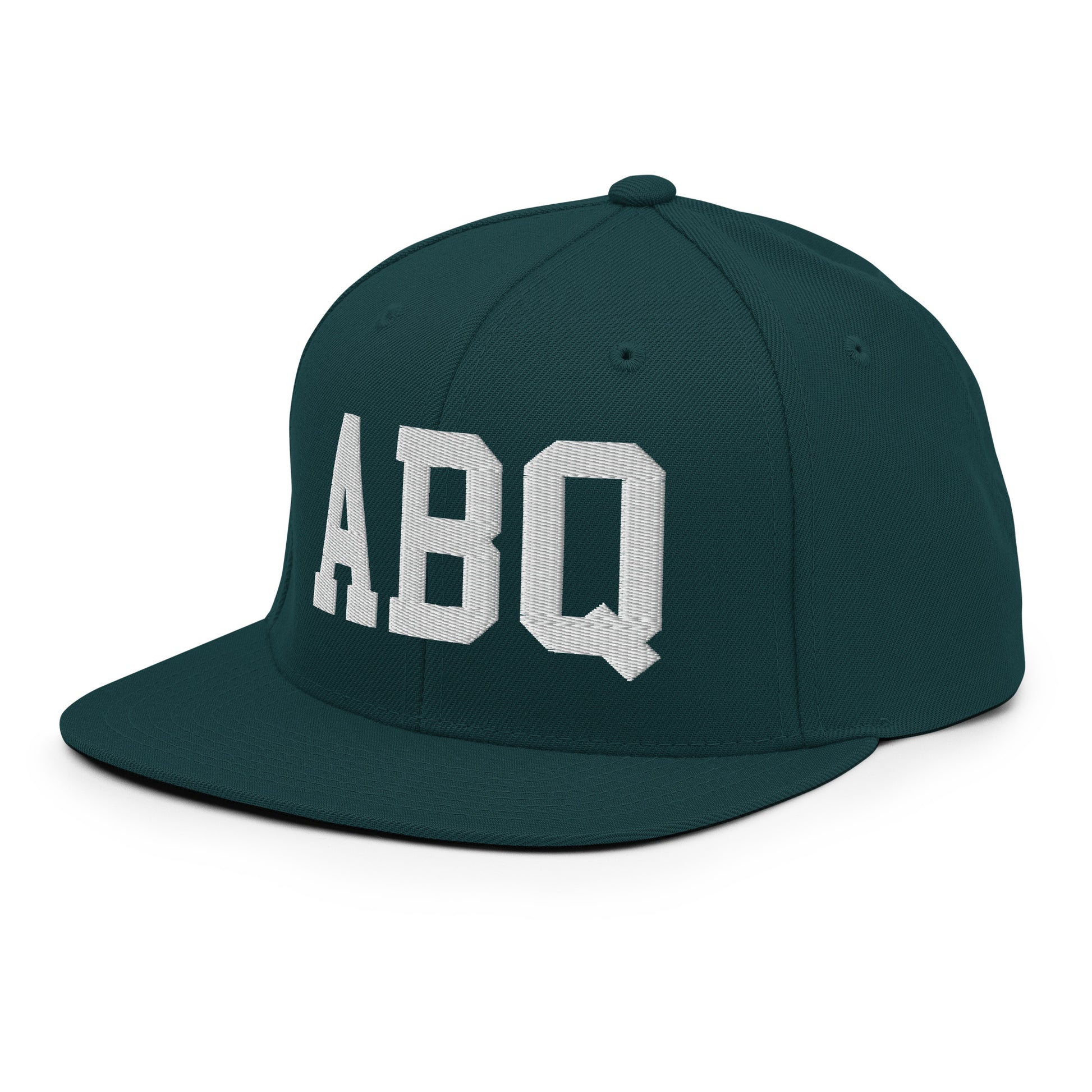 College-Style Classic Snapback Hat • White • ABQ Albuquerque • YHM Designs - Image 24