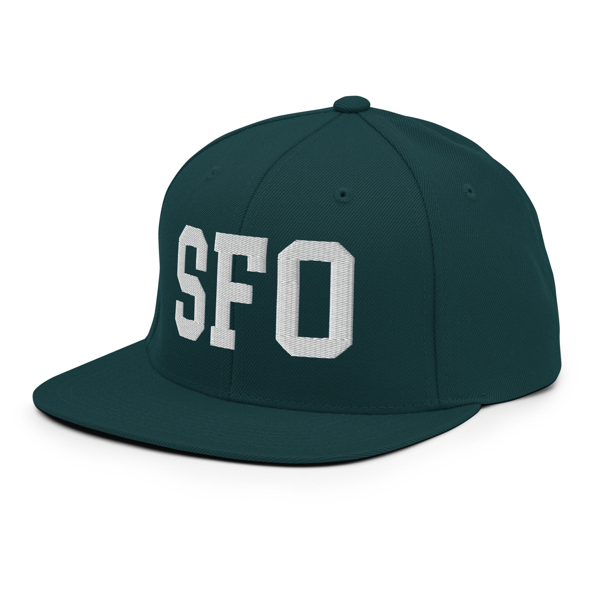 College-Style Classic Snapback Hat • White • SFO San Francisco • YHM Designs - Image 24