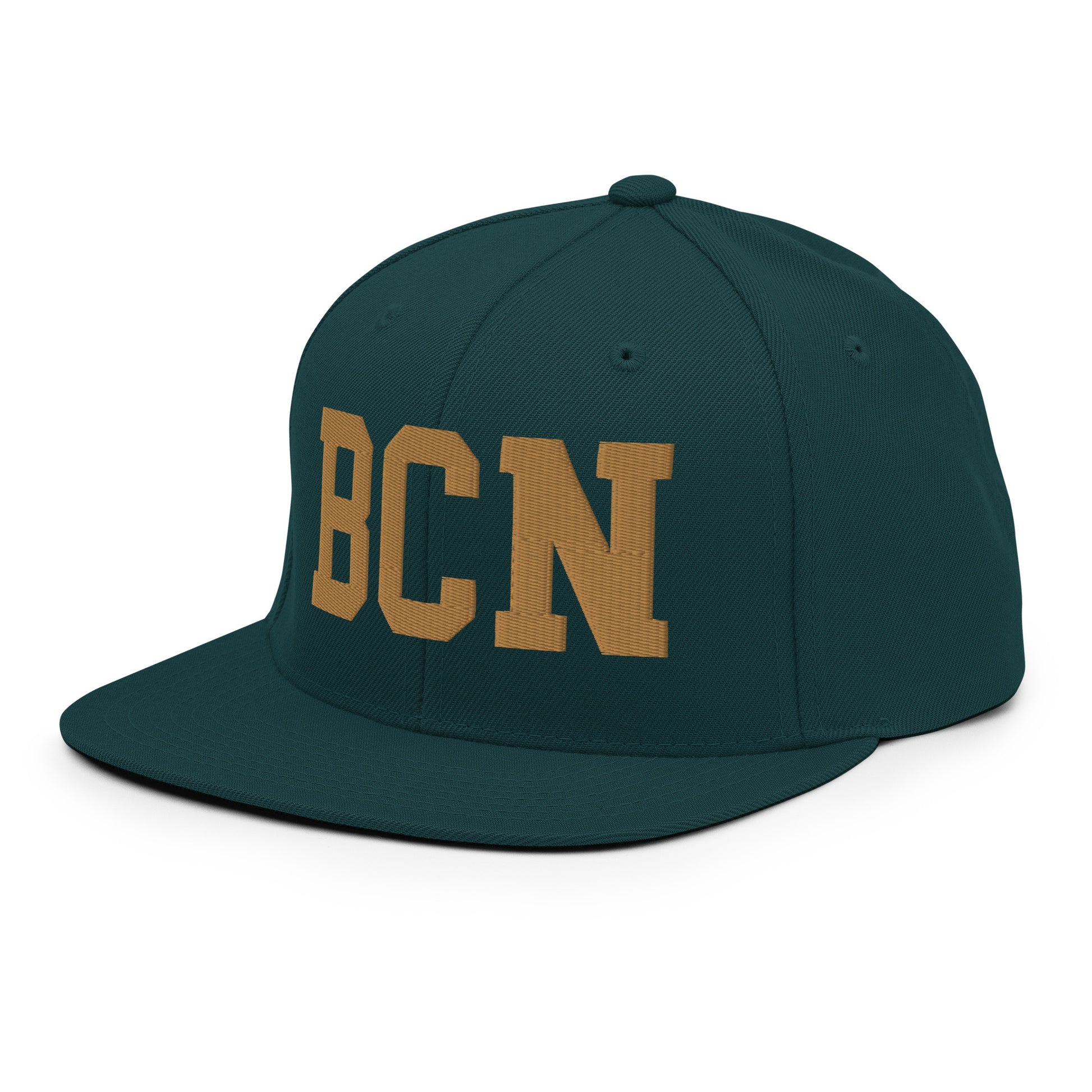 College-Style Classic Snapback Hat • Old Gold • BCN Barcelona Souvenir • YHM Designs - Image 20