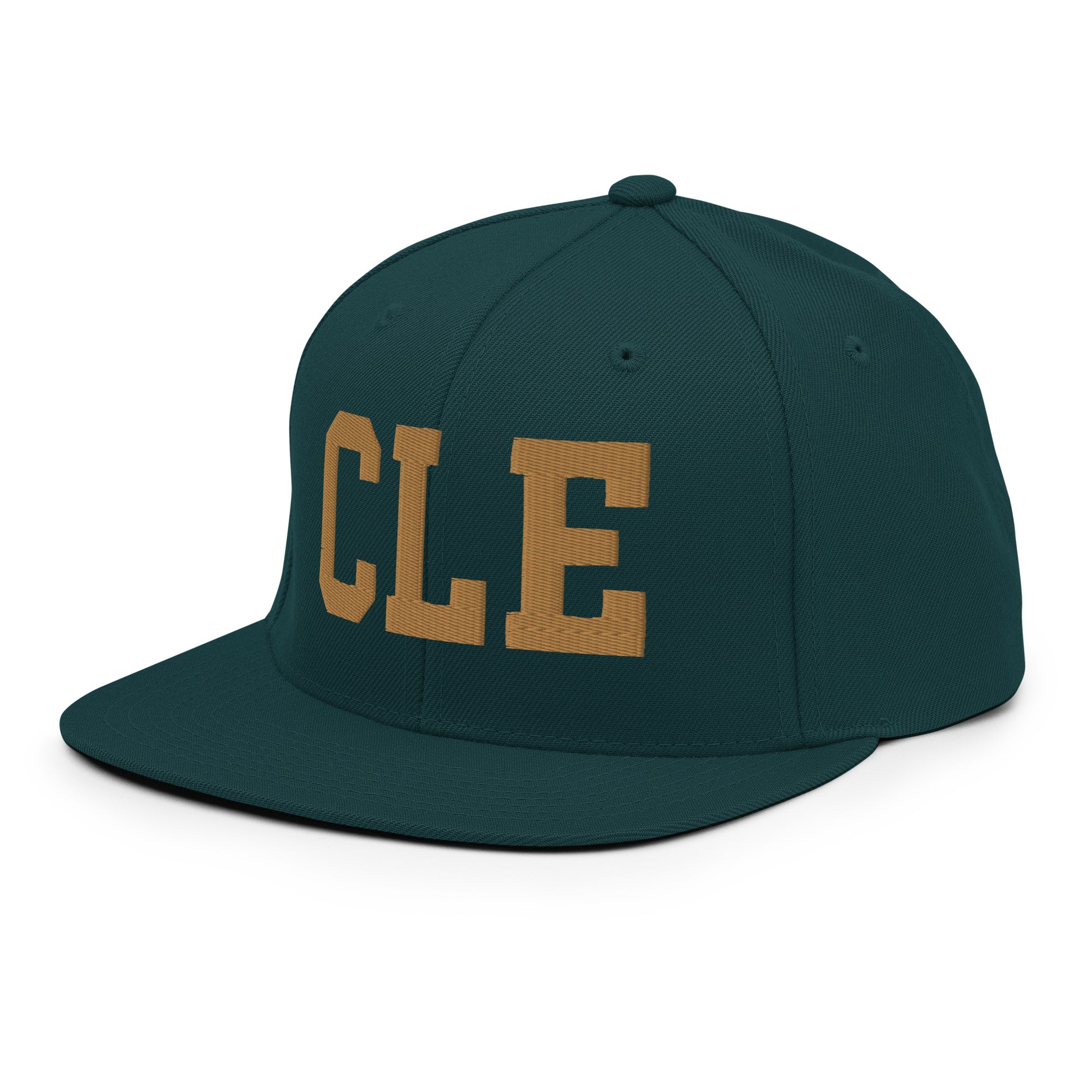 College-Style Classic Snapback Hat • Old Gold • CLE Cleveland • YHM Designs - Image 20