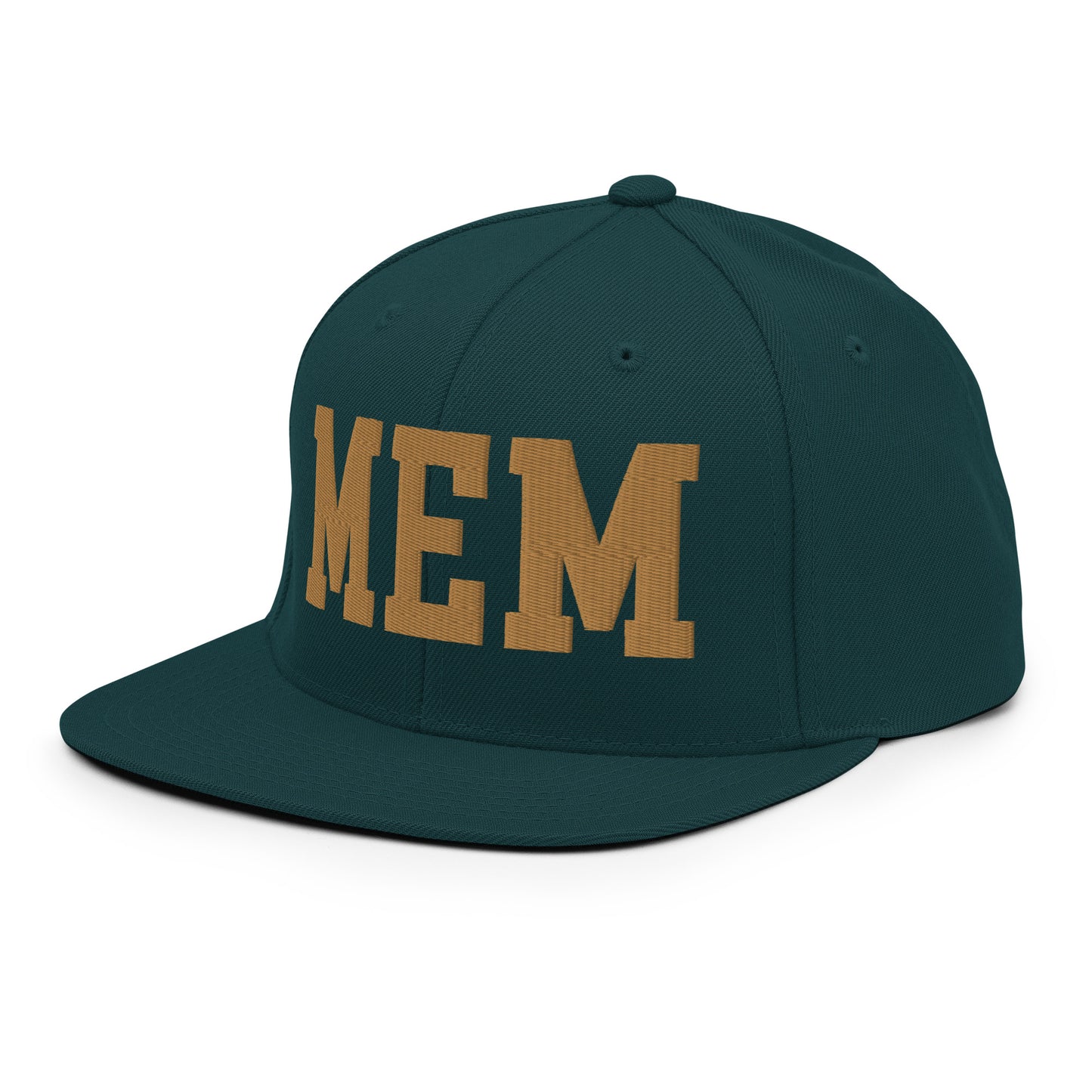 College-Style Classic Snapback Hat • Old Gold • MEM Memphis • YHM Designs - Image 20