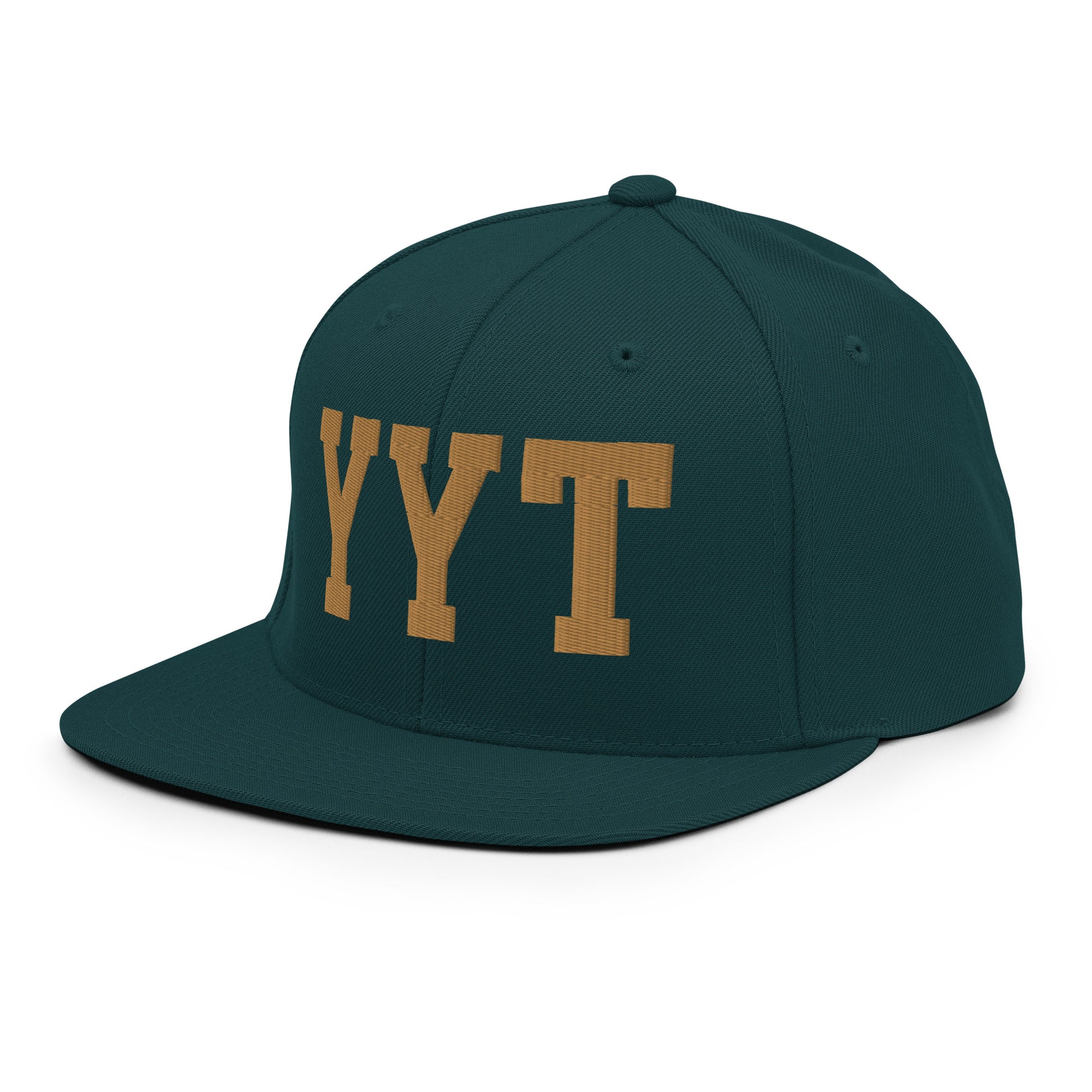 College-Style Classic Snapback Hat • Old Gold • YYT St. John's • YHM Designs - Image 20