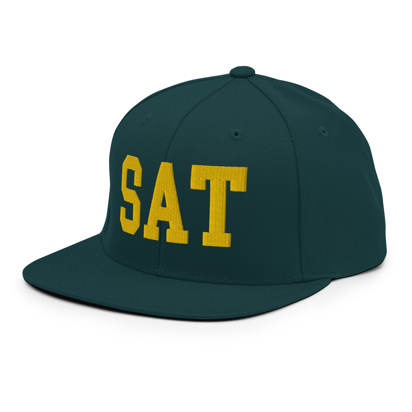 College-Style Classic Snapback Hat • Gold • SAT San Antonio • YHM Designs - Image 16