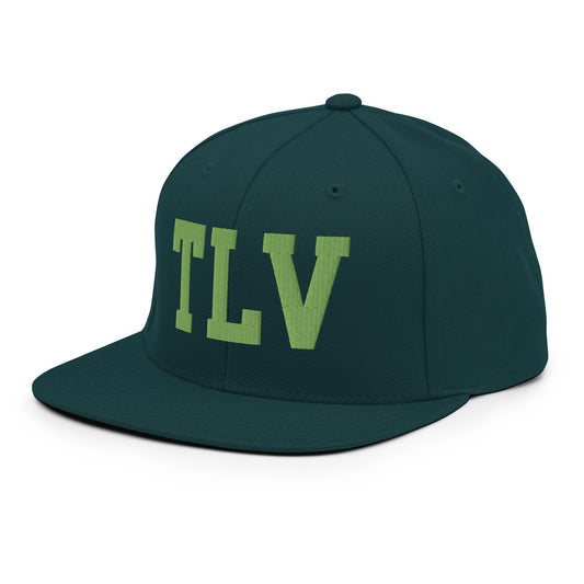 College-Style Classic Snapback Hat • Kiwi Green • TLV Tel Aviv • YHM Designs - Image 01