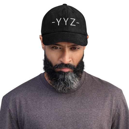 Souvenir Corduroy Hat - White • YYZ Toronto • YHM Designs - Image 02