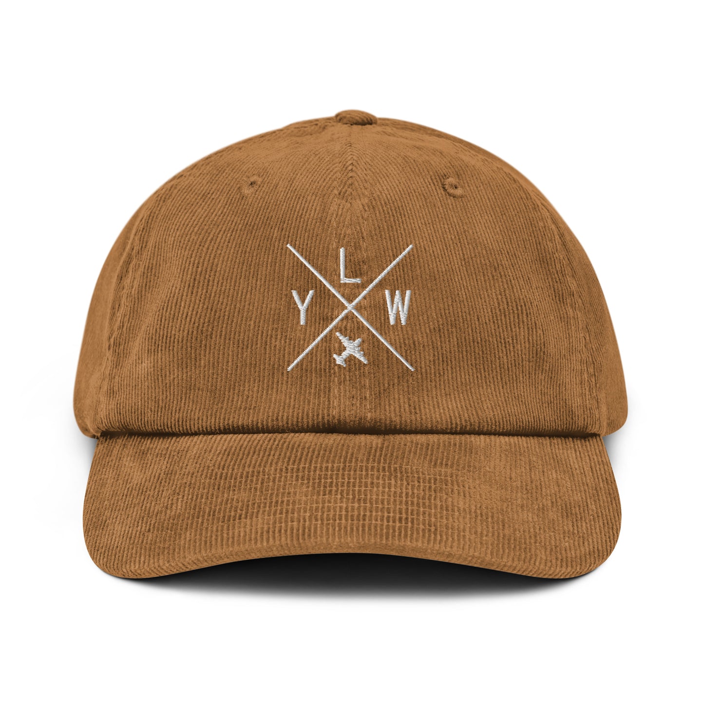 Crossed-X Corduroy Hat - White • YLW Kelowna • YHM Designs - Image 21