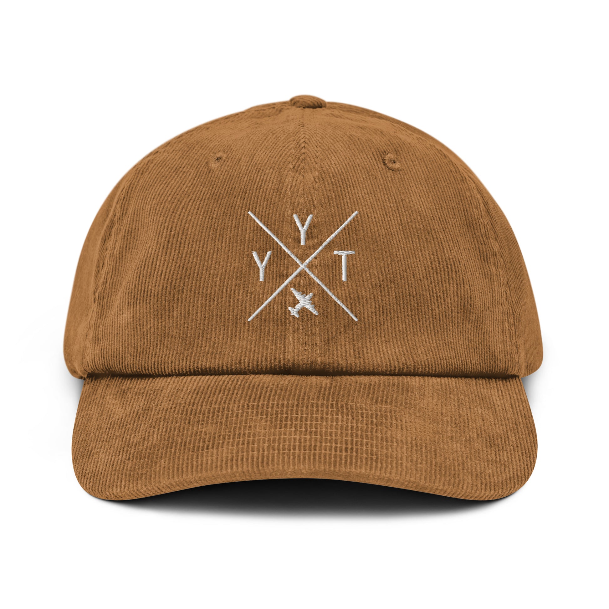 Crossed-X Corduroy Hat - White • YYT St. John's • YHM Designs - Image 21