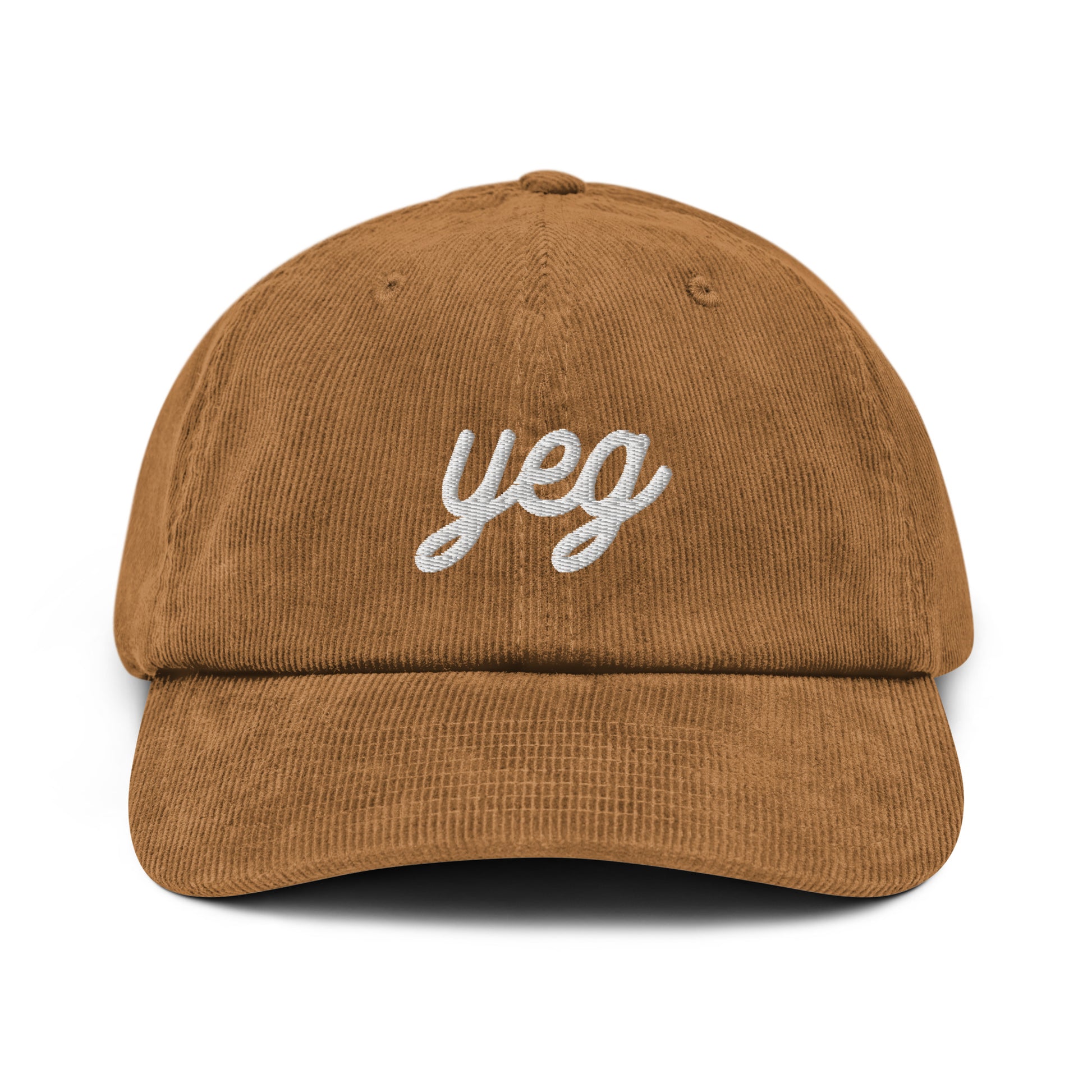 Vintage Script Corduroy Hat - White • YEG Edmonton • YHM Designs - Image 22