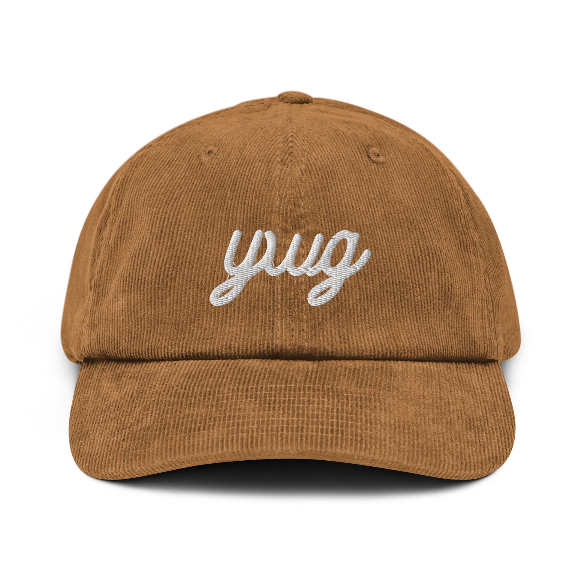 Vintage Script Corduroy Hat - White • YWG Winnipeg • YHM Designs - Image 22