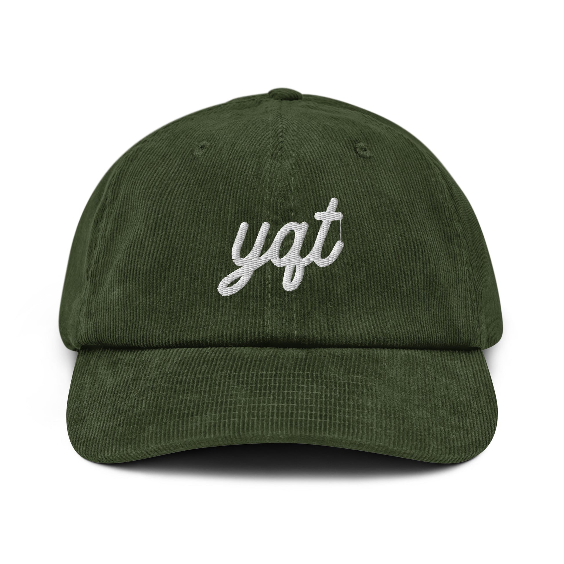 Vintage Script Corduroy Hat - White • YQT Thunder Bay • YHM Designs - Image 19