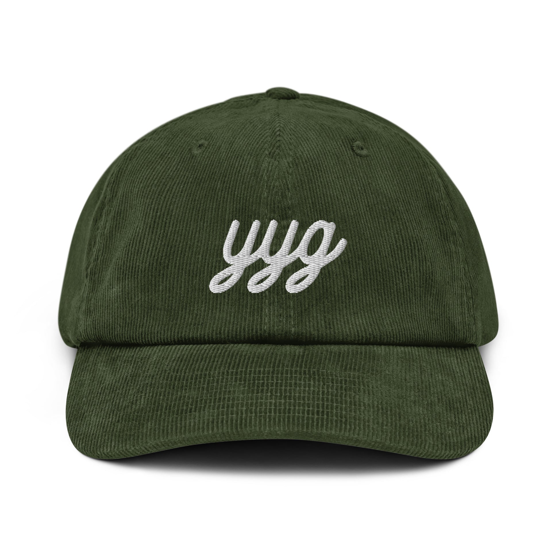 Vintage Script Corduroy Hat - White • YYG Charlottetown • YHM Designs - Image 19