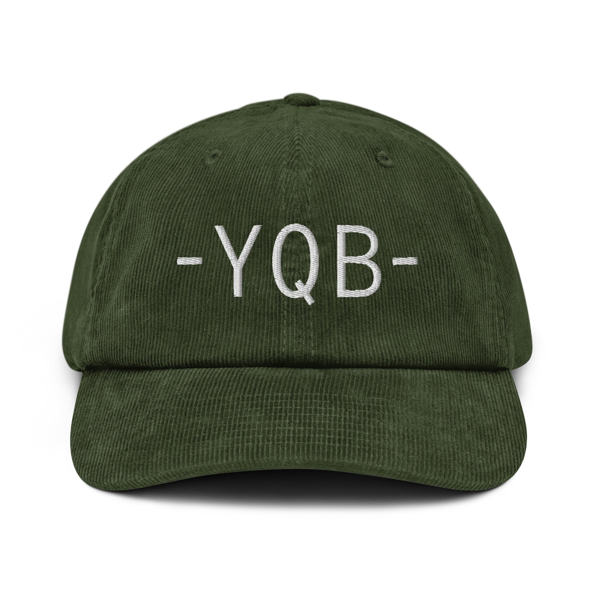 Souvenir Corduroy Hat - White • YQB Quebec City • YHM Designs - Image 16