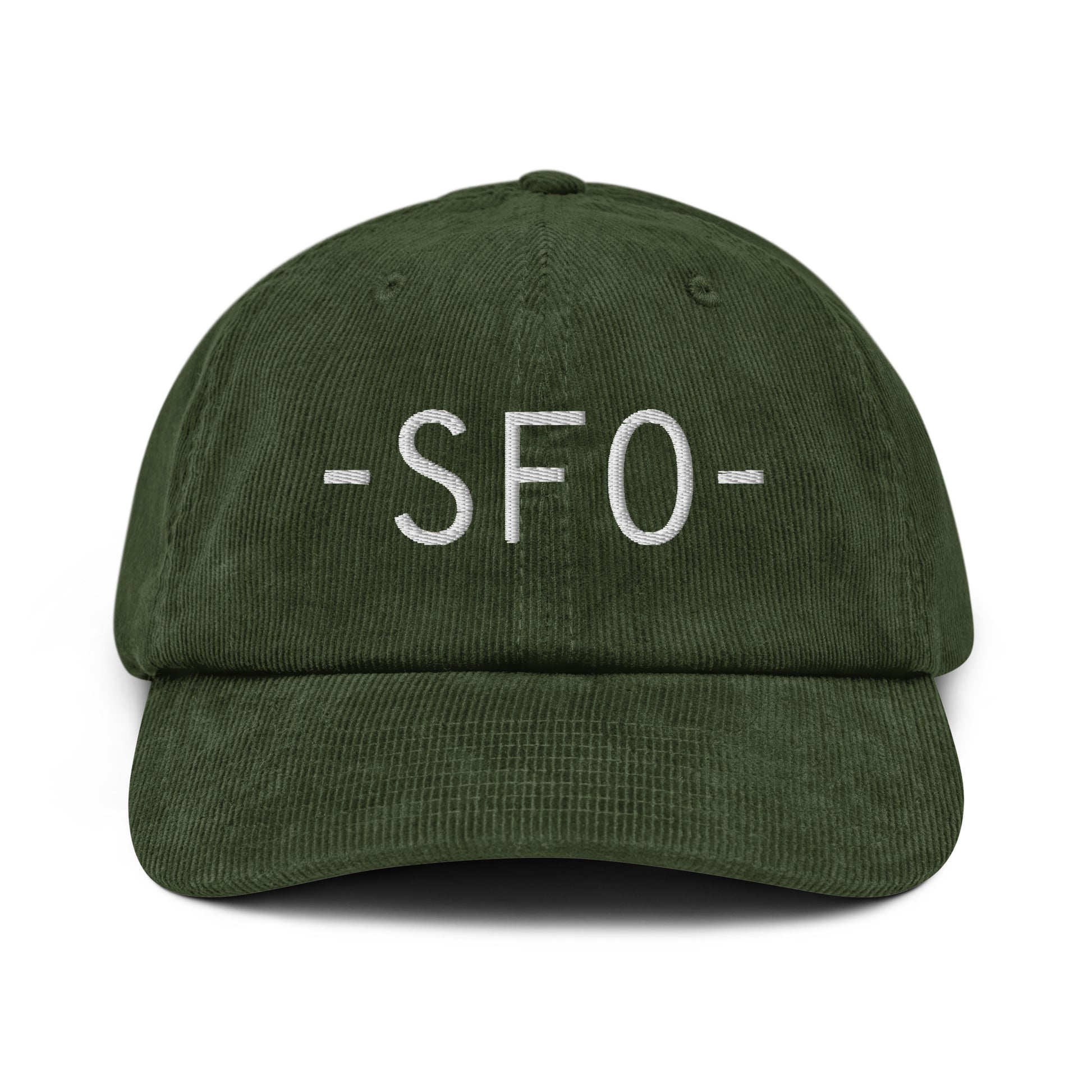 Souvenir Corduroy Hat - White • SFO San Francisco • YHM Designs - Image 16
