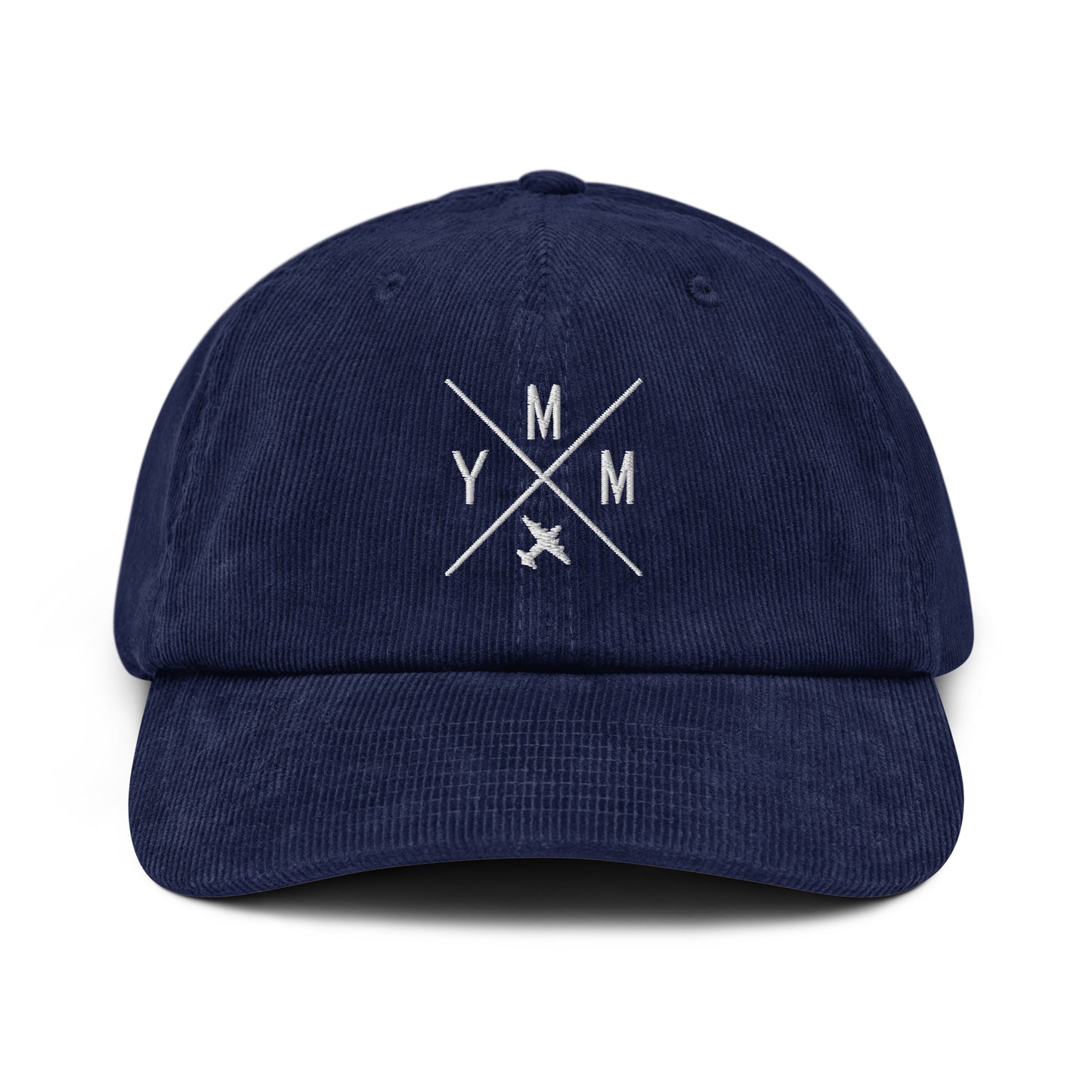 Crossed-X Corduroy Hat - White • YMM Fort McMurray • YHM Designs - Image 16