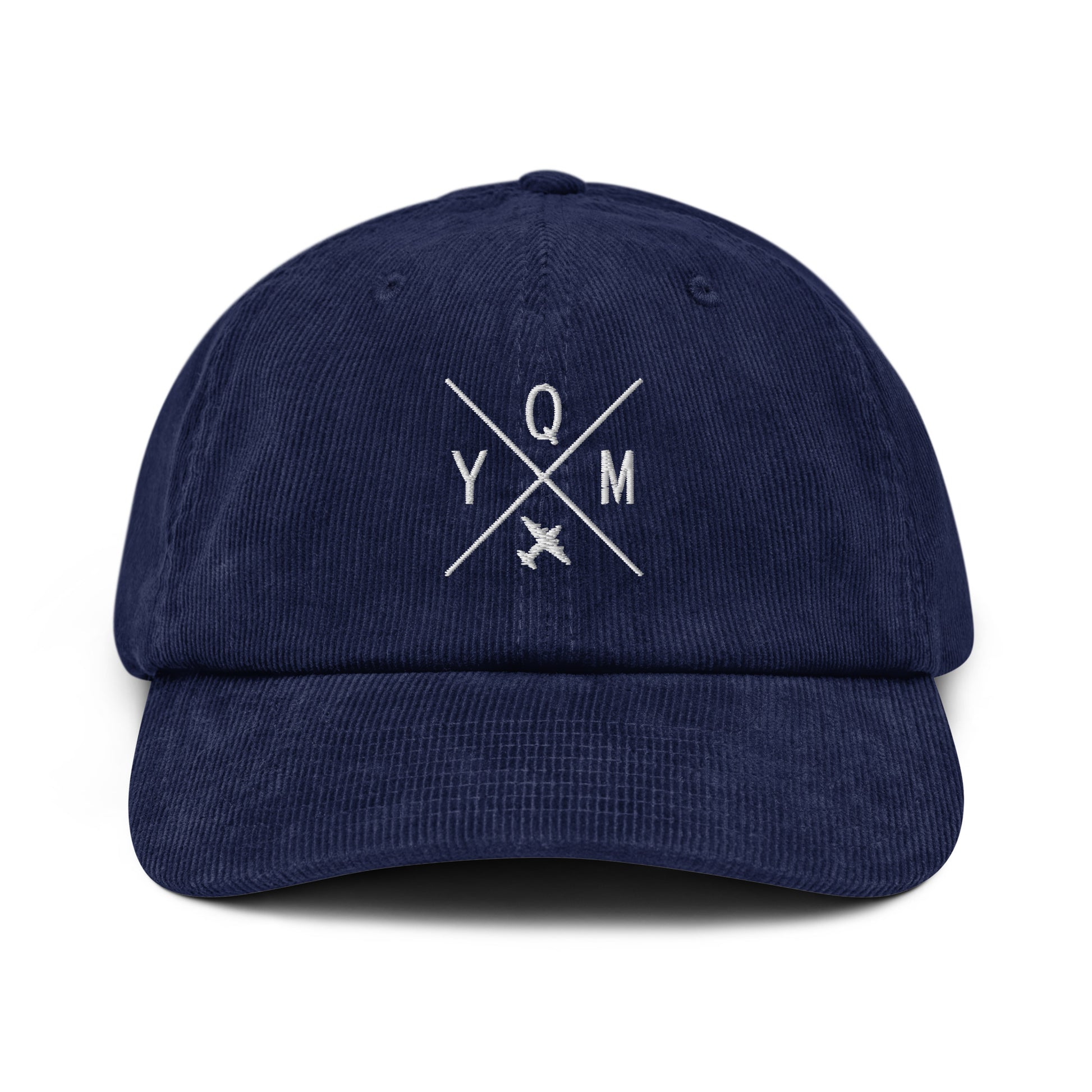 Crossed-X Corduroy Hat - White • YQM Moncton • YHM Designs - Image 16