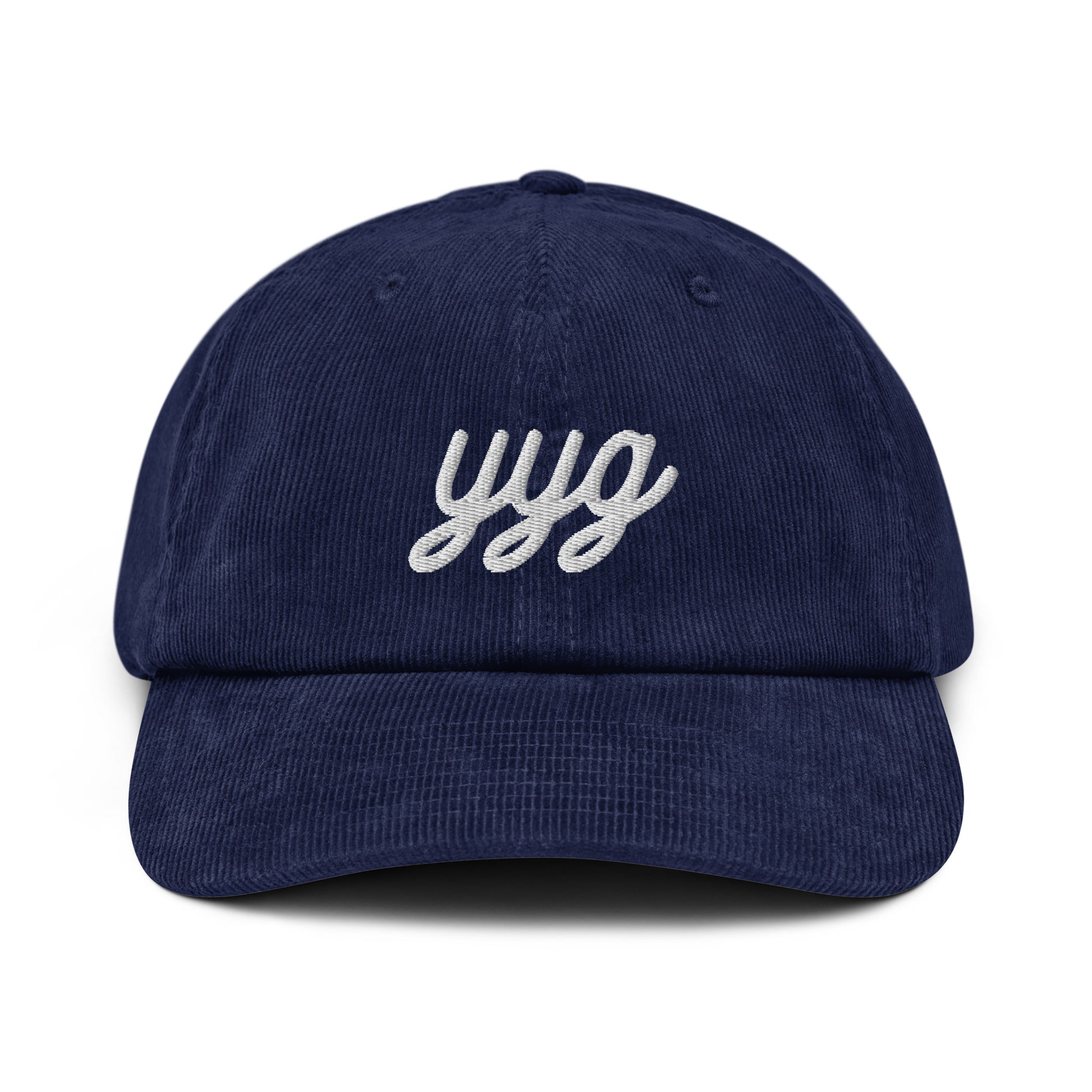 Vintage Script Corduroy Hat - White • YYG Charlottetown • YHM Designs - Image 16