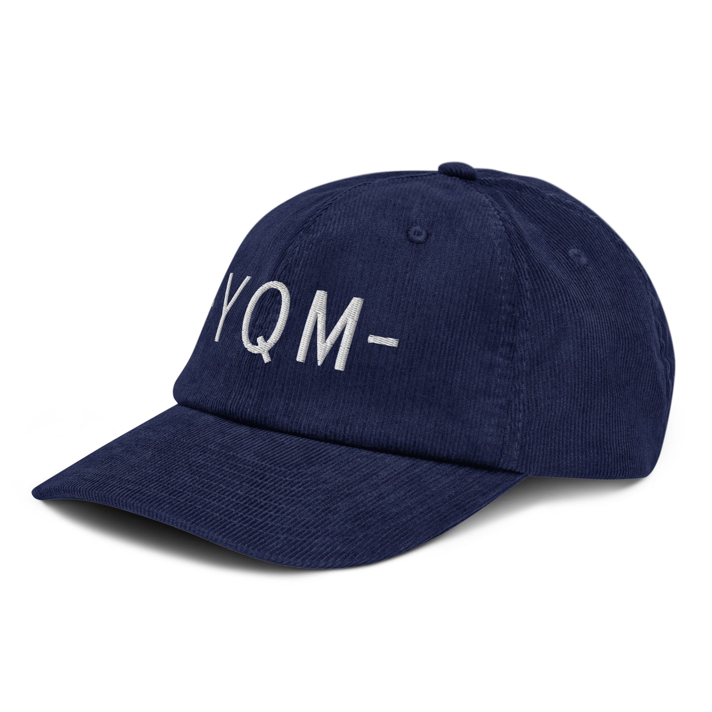 Souvenir Corduroy Hat - White • YQM Moncton • YHM Designs - Image 01