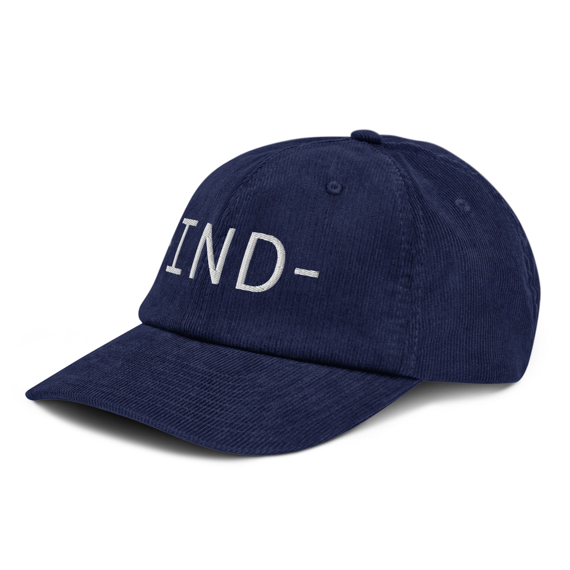 Souvenir Corduroy Hat - White • IND Indianapolis • YHM Designs - Image 01