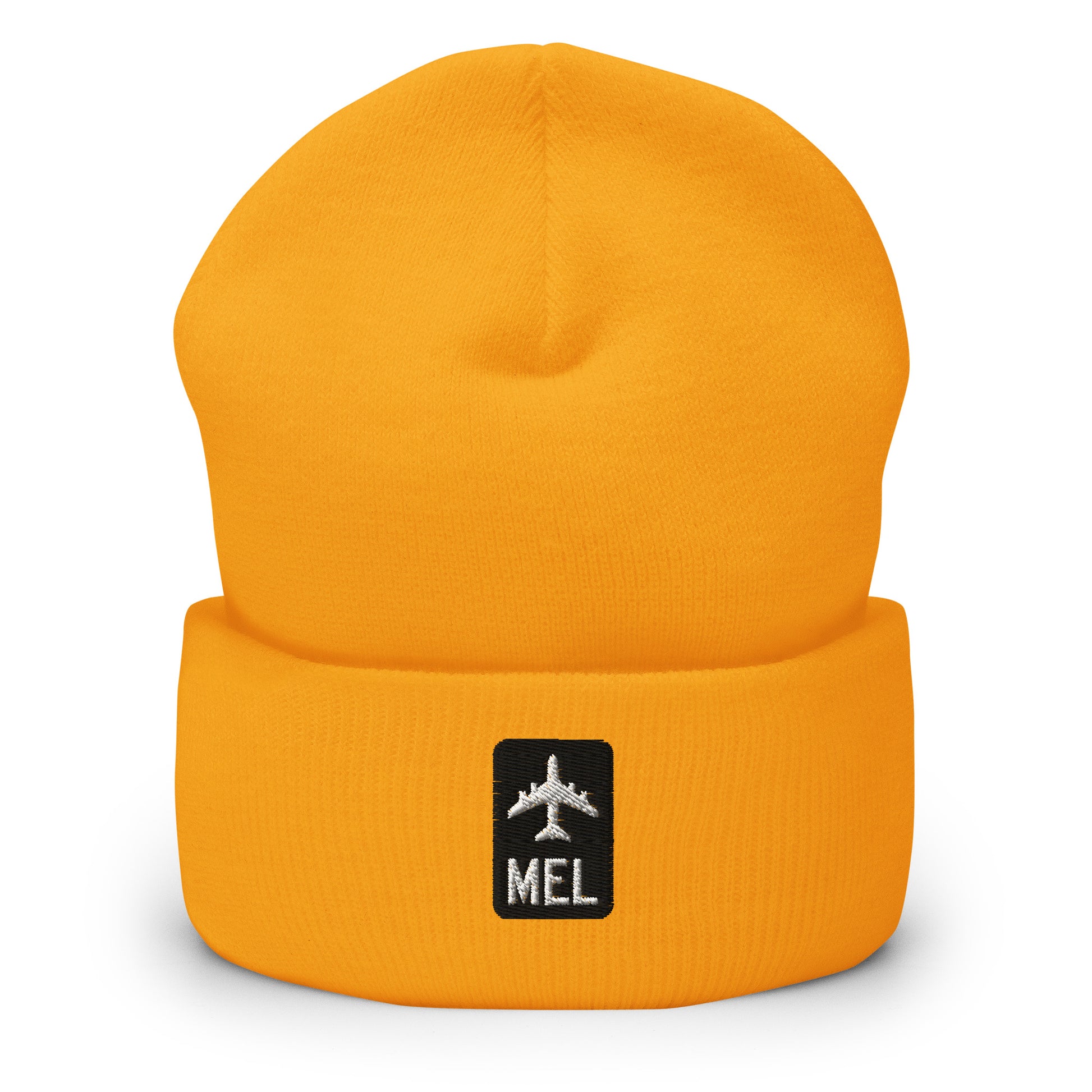 Jetliner Cuffed Beanie • Black/White • MEL Melbourne Souvenir • YHM Designs - Image 10