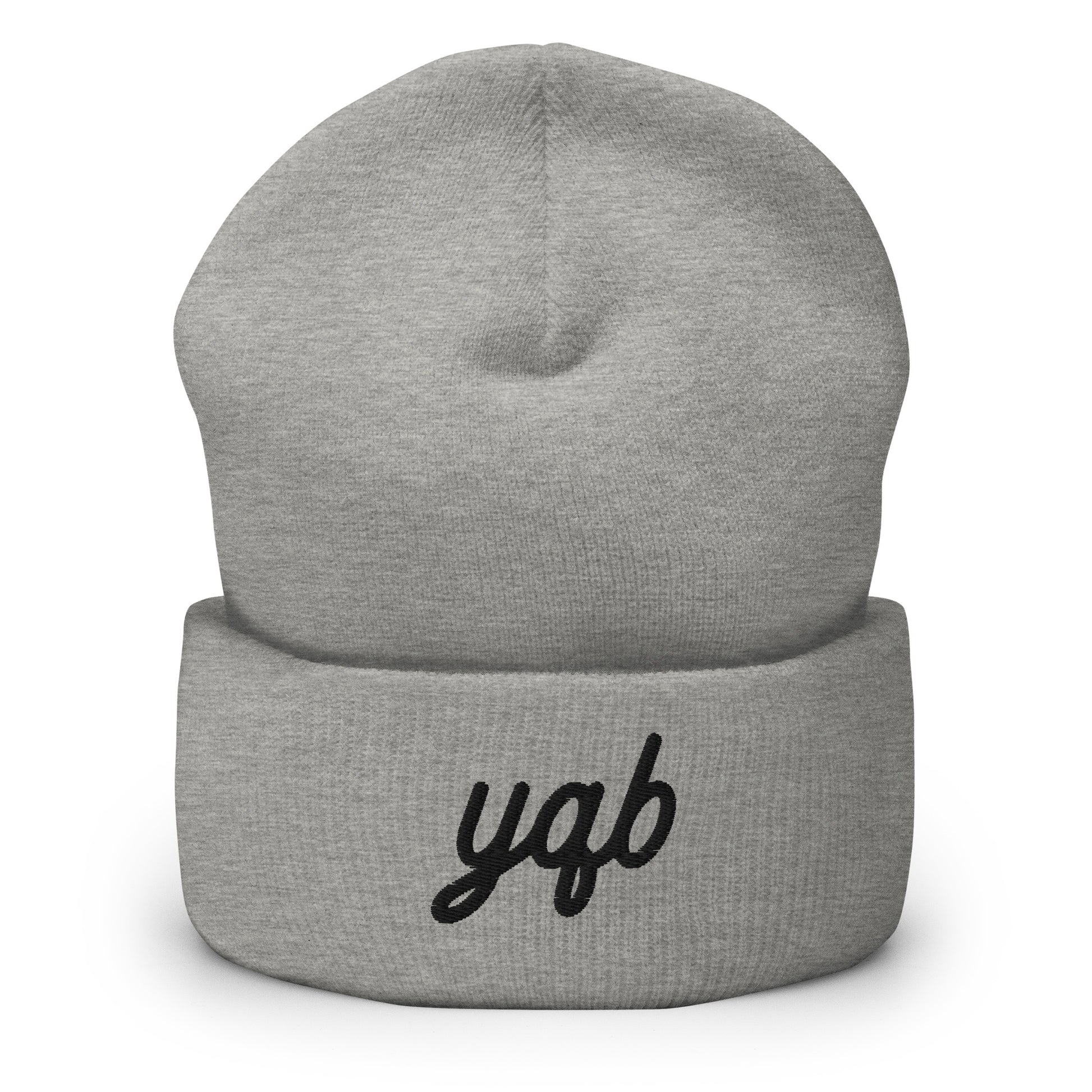 Vintage Script Beanie - Black Embroidery • YQB Quebec City • YHM Designs - Image 06